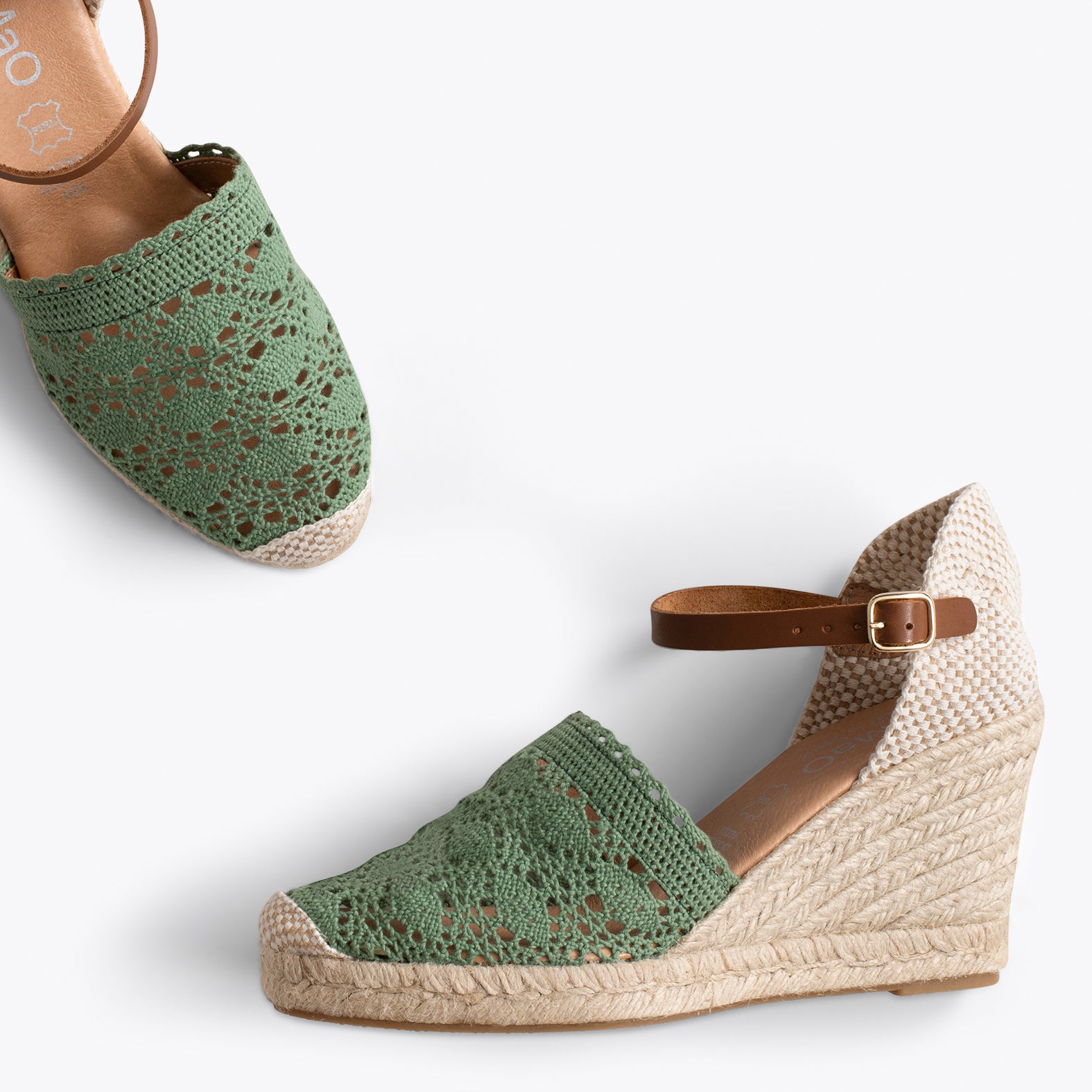 IBIZA - Alpargatas de ganchillo VERDE