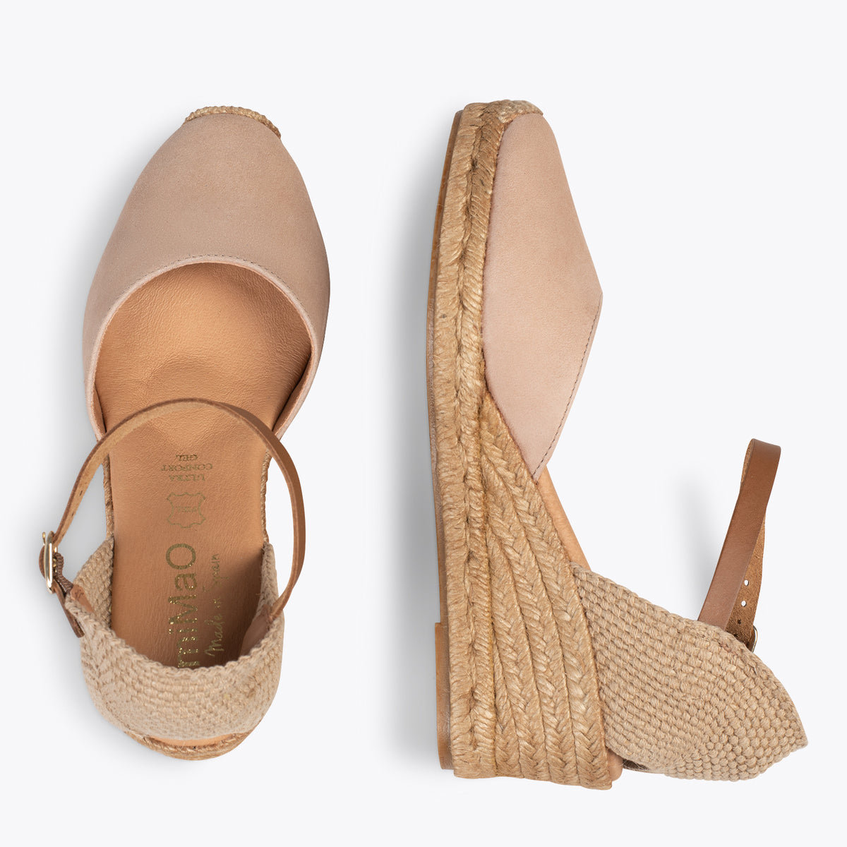 ALTEA - NUDE mid-wedge espadrille