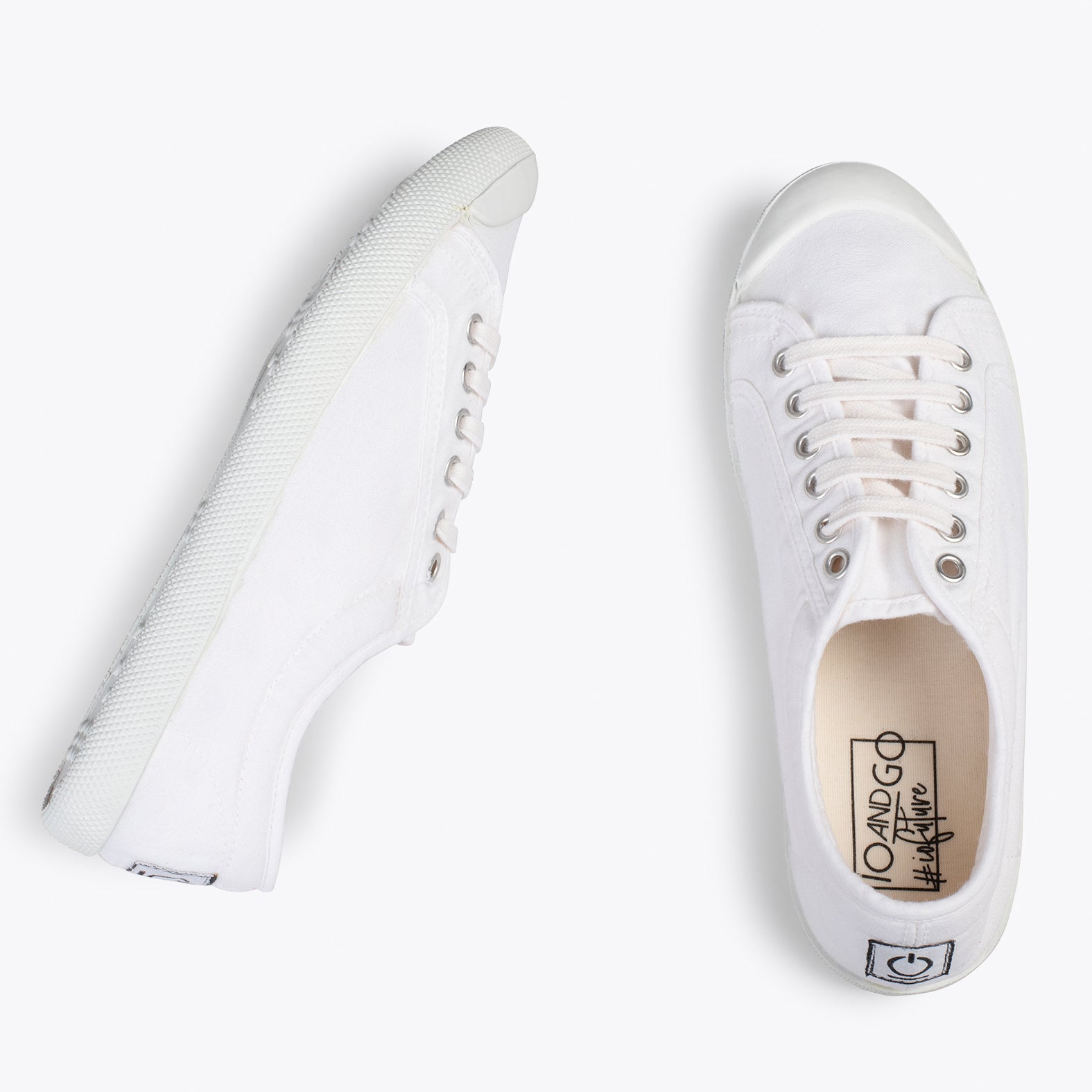 BAOBAB – WHITE BCI cotton sneakers from IO&GO