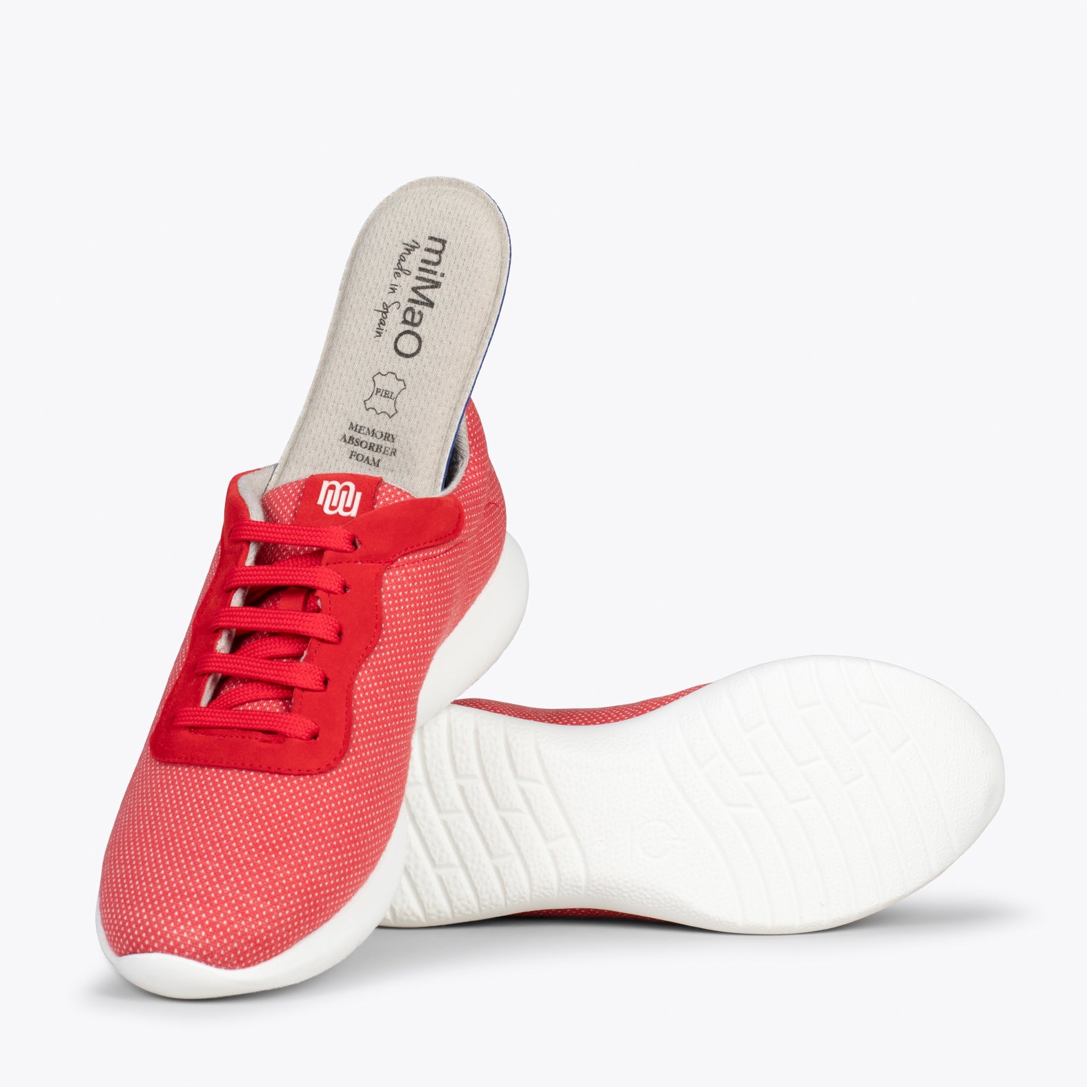 YOGA – Zapatillas deportivas de lana merino ROJO