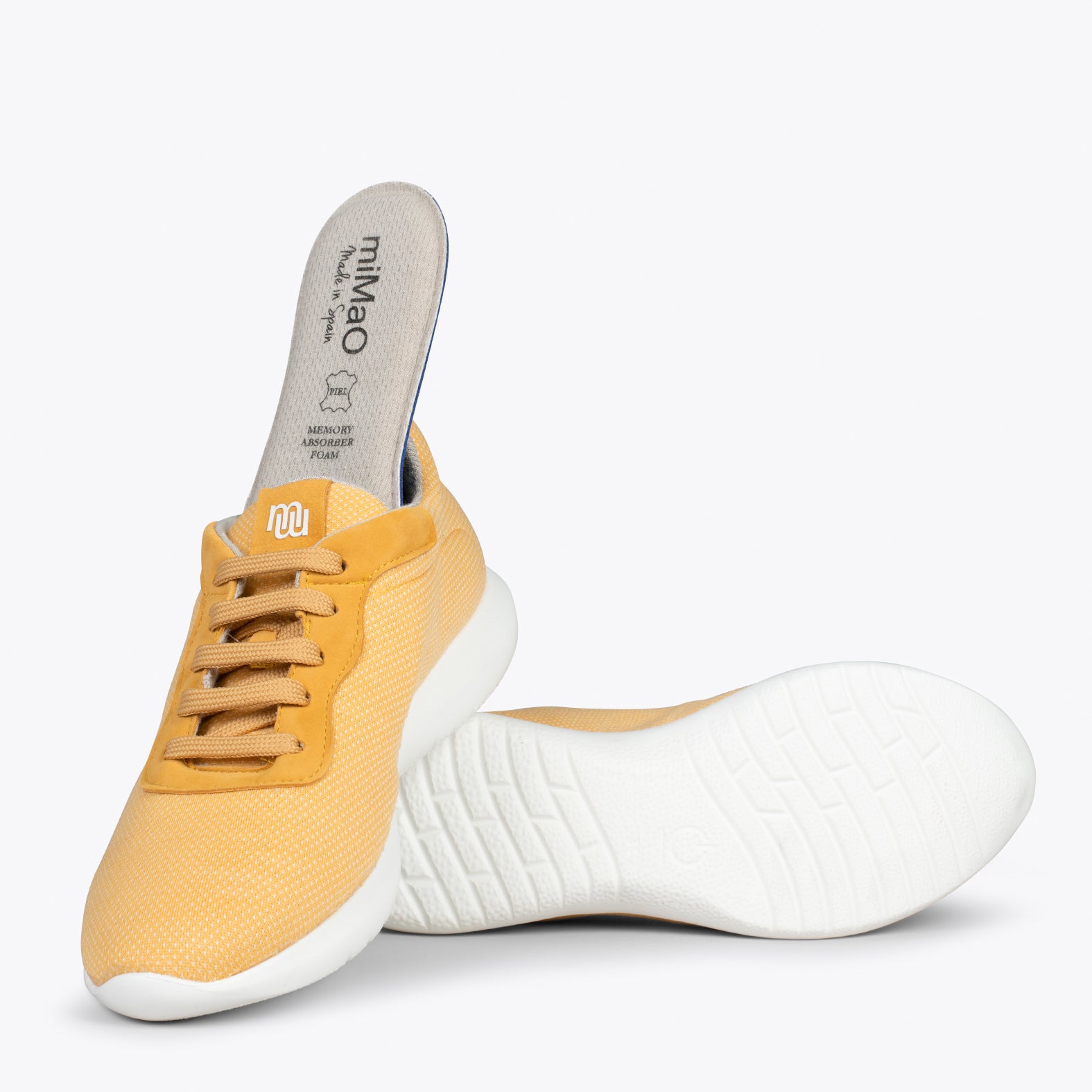 YOGA – Zapatillas deportivas de lana merino AMARILLO