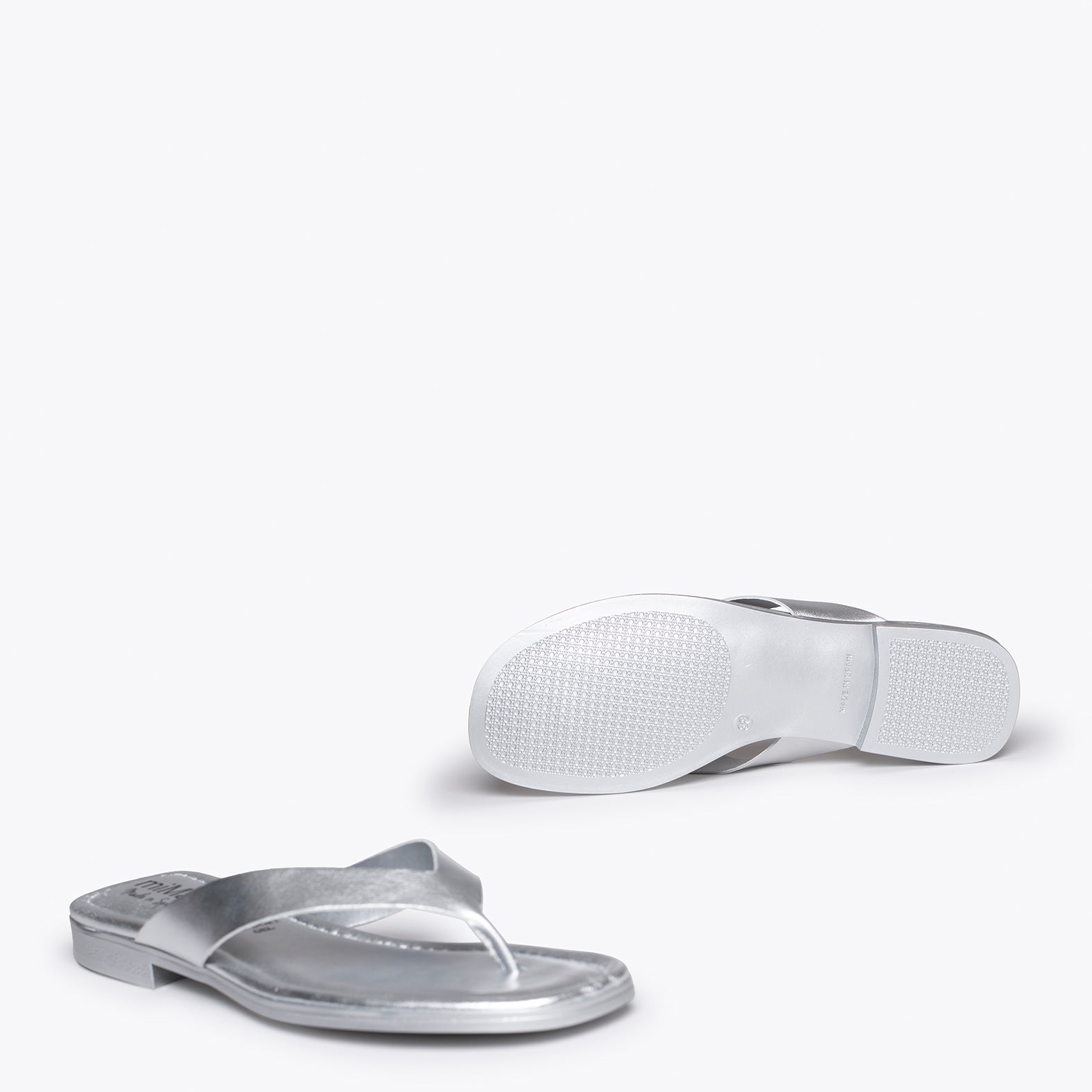 FLIP FLOP - Sandalias de dedo planas PLATA