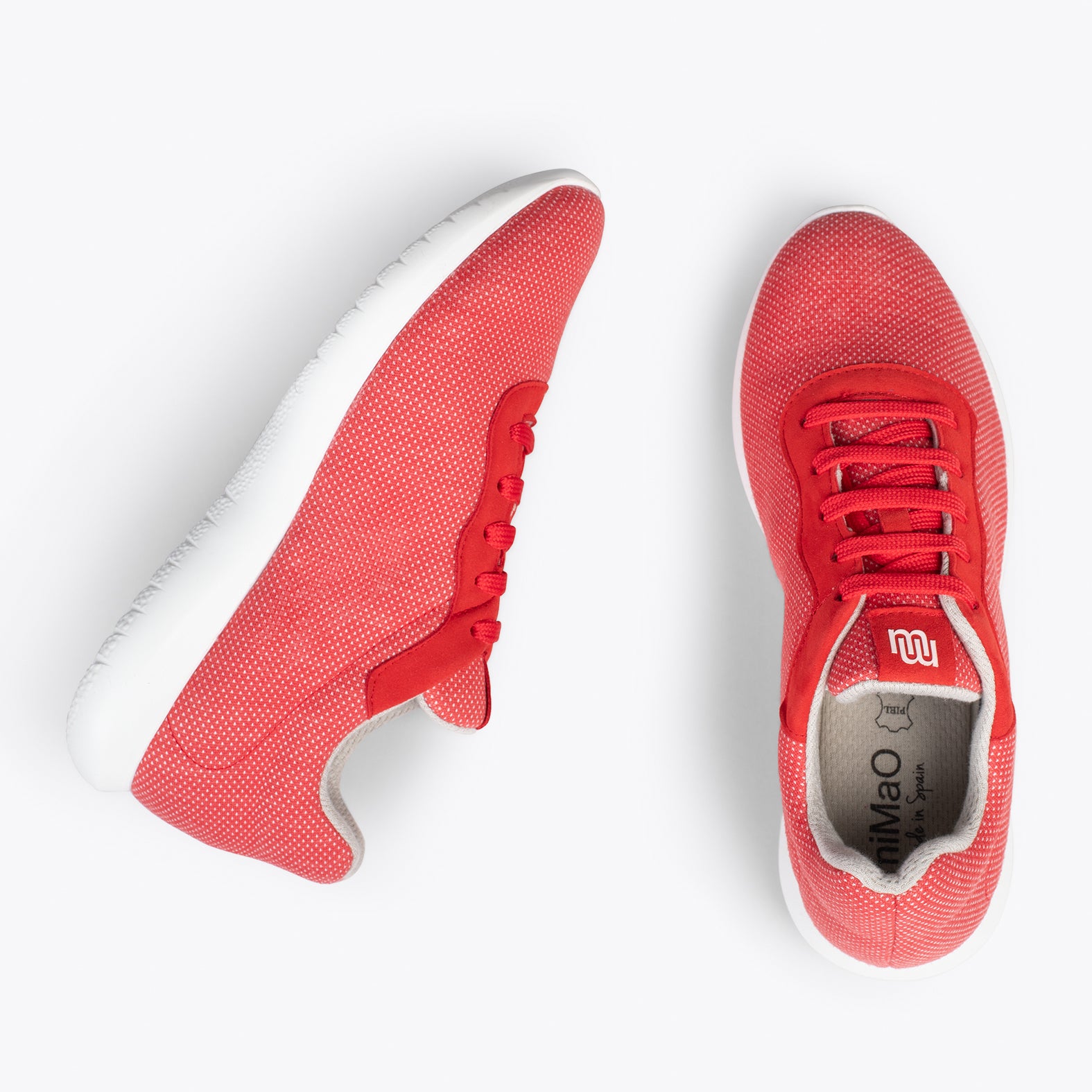YOGA – Zapatillas deportivas de lana merino ROJO