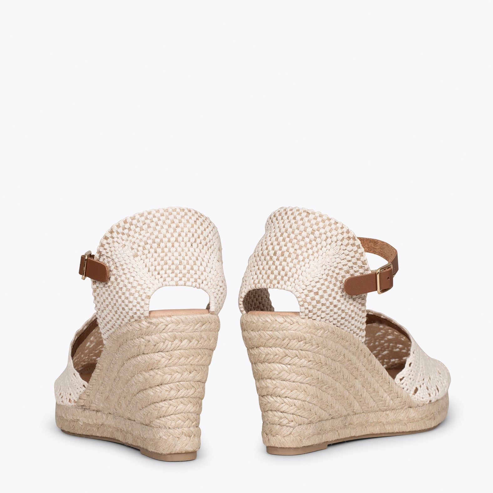 IBIZA – Alpargatas de ganchillo TAUPE