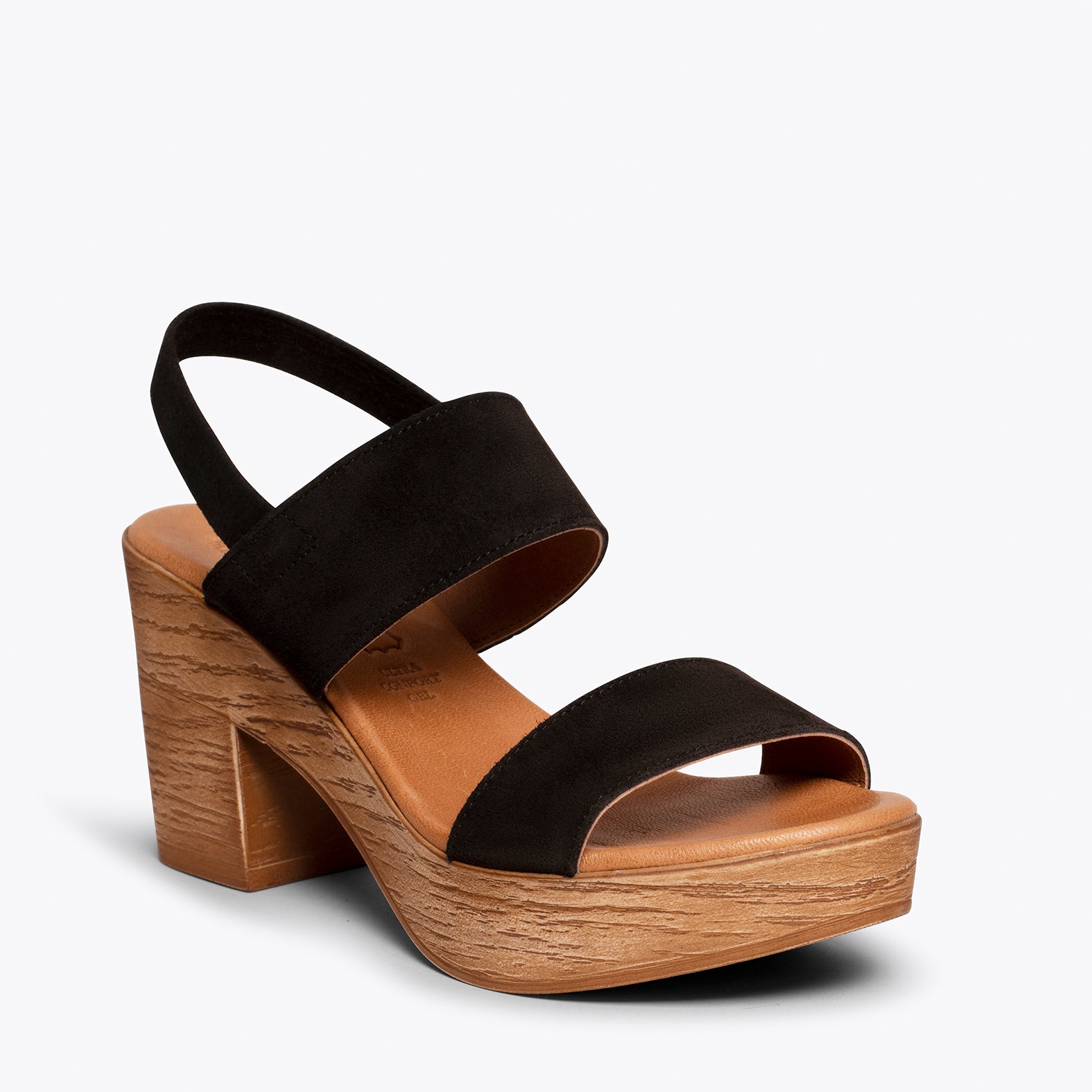 PLATFORM – BLACK platform sandals with straps
