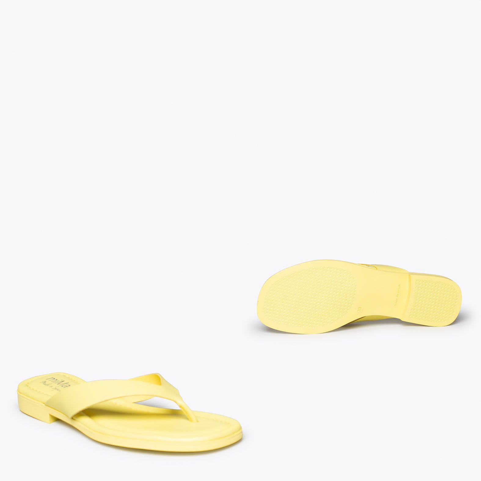 FLIP FLOP - Sandalias de dedo planas AMARILLAS