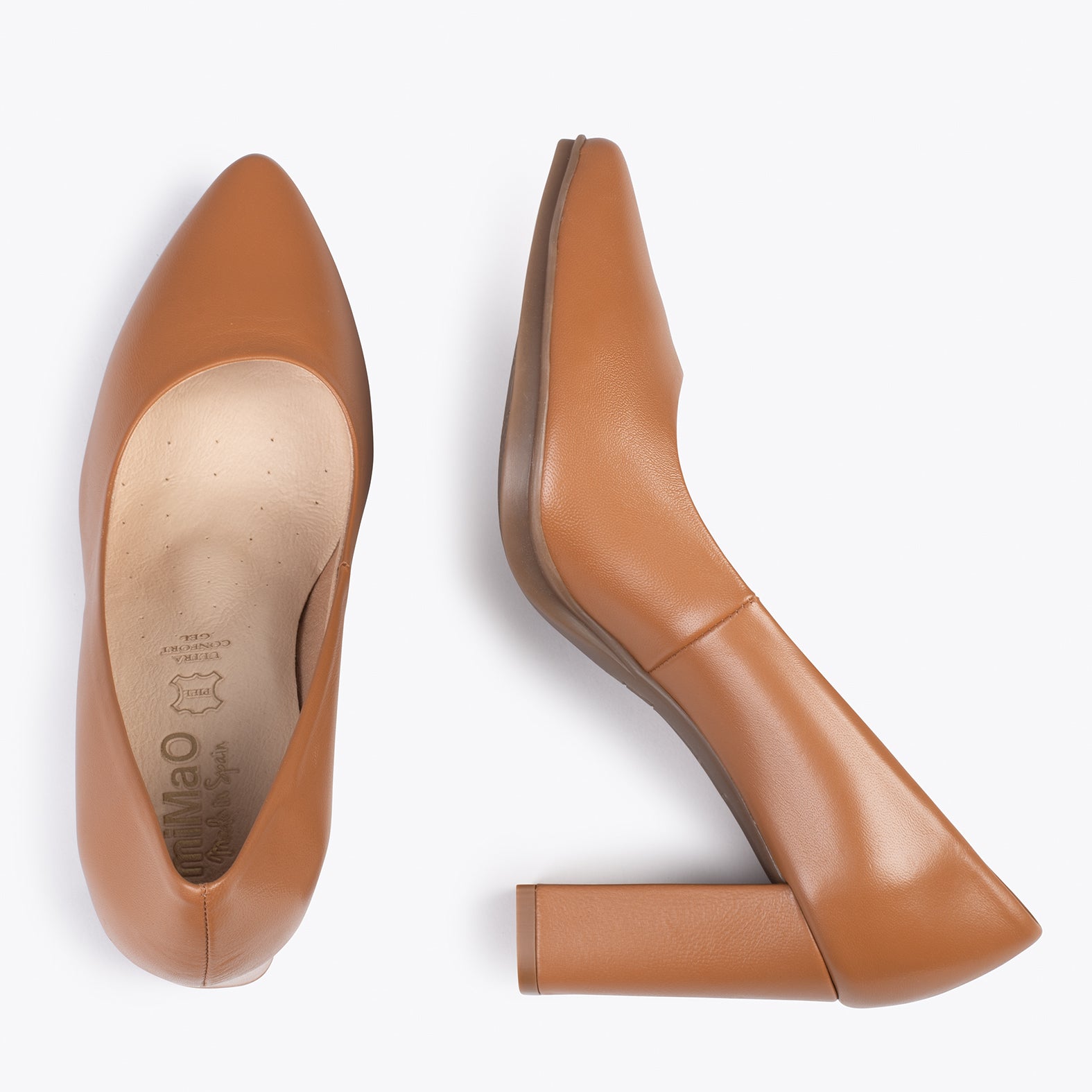 URBAN SALON – CAMEL nappa leather high heel