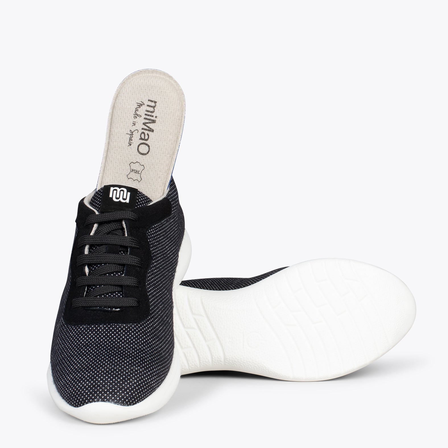 YOGA – Zapatillas deportivas de lana merino NEGRO
