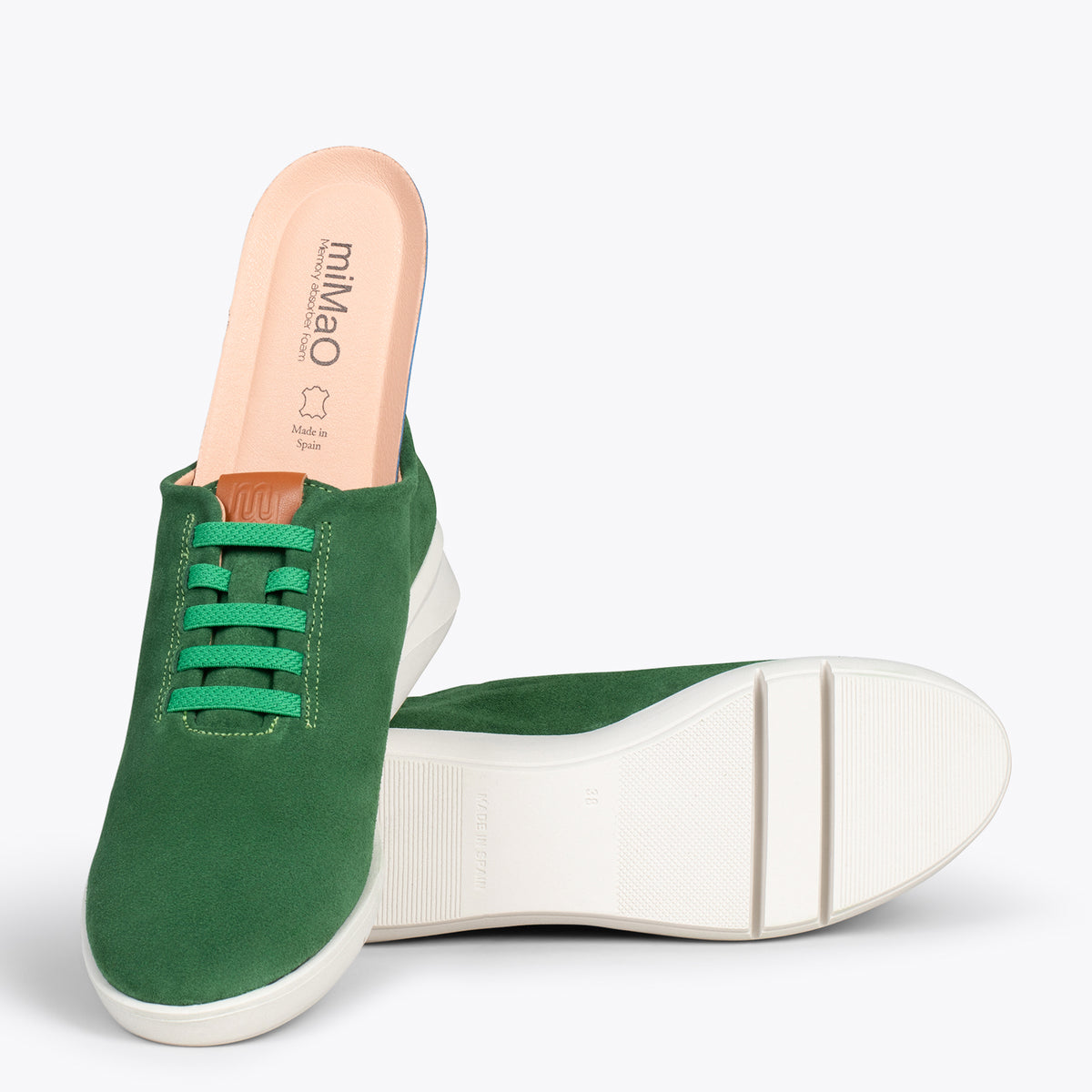 FLY – GREEN casual sneaker with elastic laces