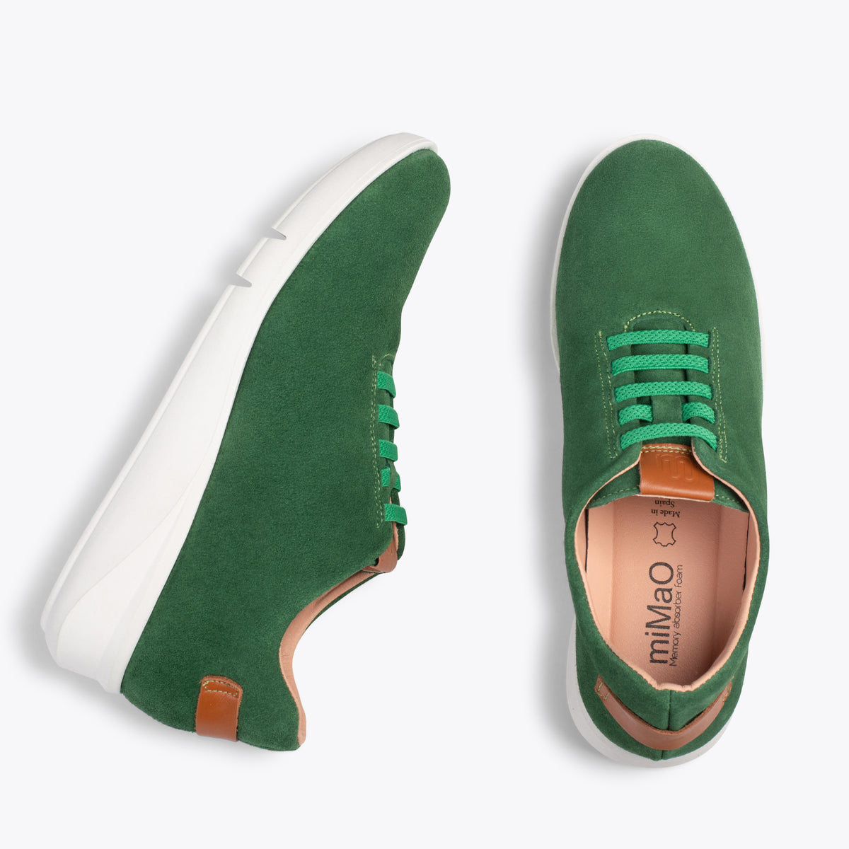 FLY – GREEN casual sneaker with elastic laces