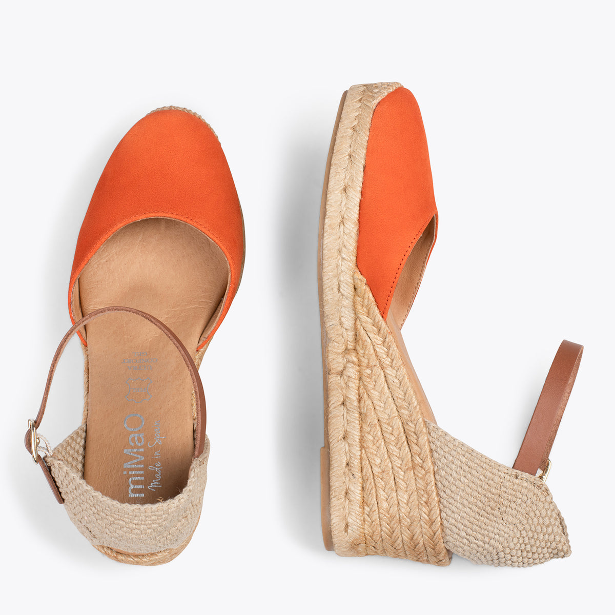 ALTEA - ORANGE mid-wedge espadrille