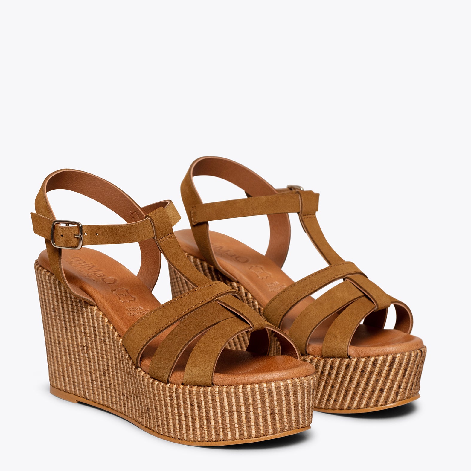 Sandalias marrones mujer