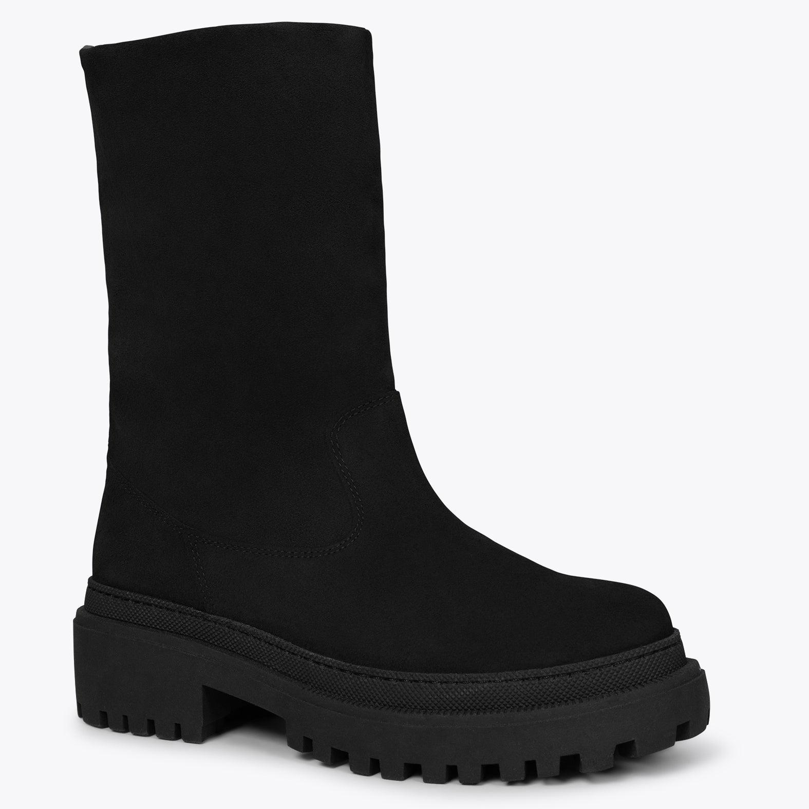 POLAR – BLACK boot crafted in water-repellent suede