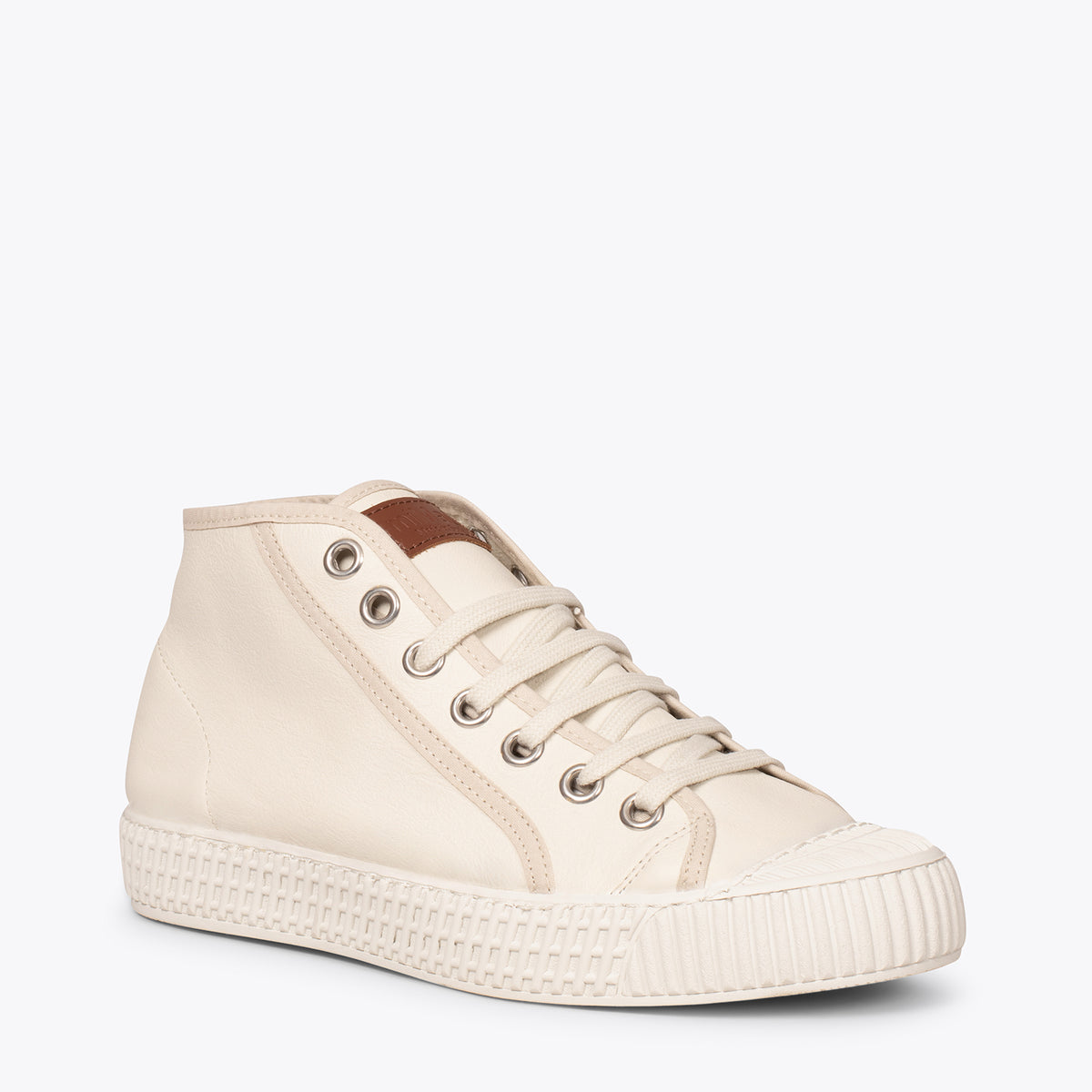 JUMP Zapatilla deportiva de piel de napa BLANCA