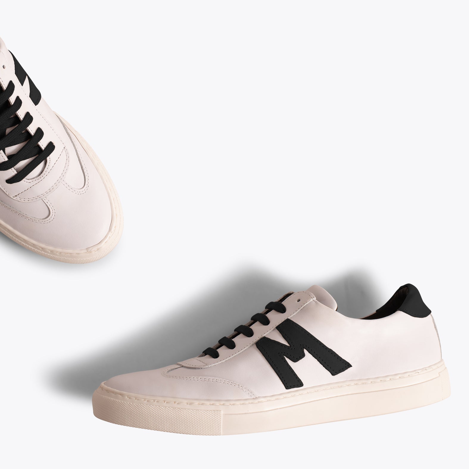 MÓNACO Zapatillas casual de hombre con logo en NEGRO