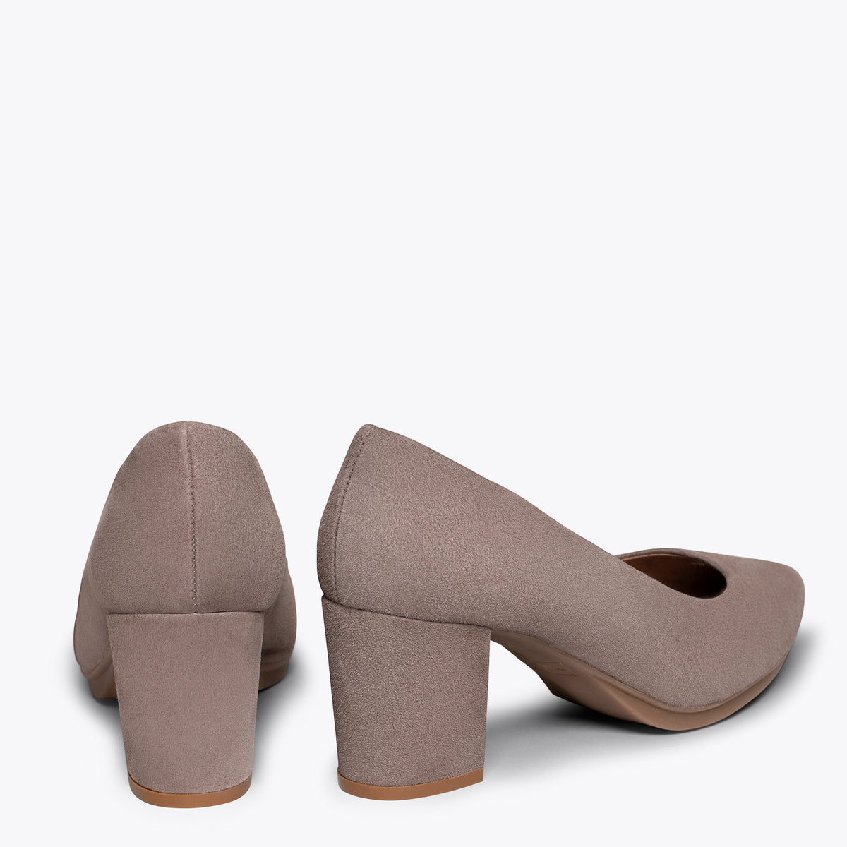 URBAN S - Zapatos de tacón medio de ante TAUPE