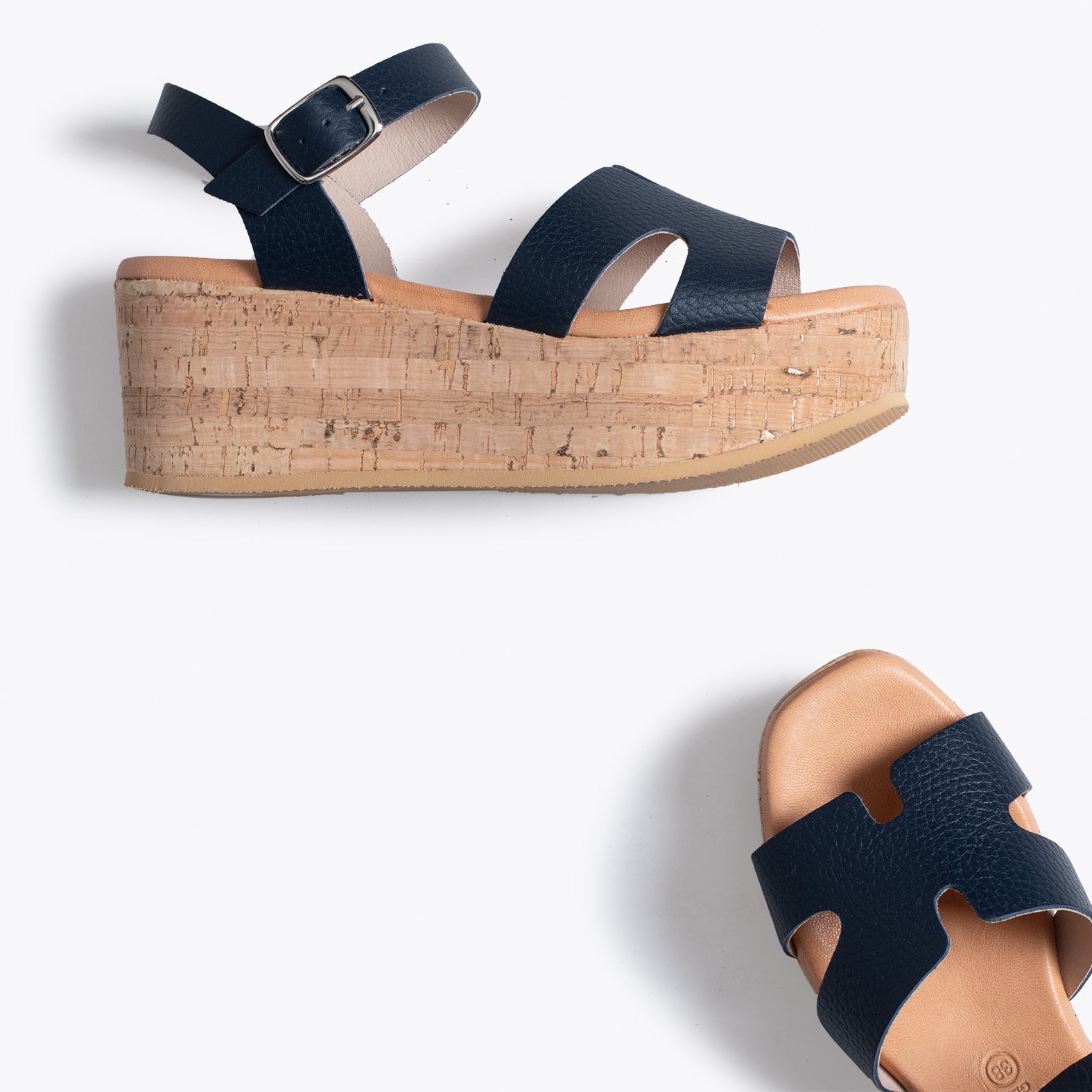 HACHE – Sandalia con cuña de corcho MARINO