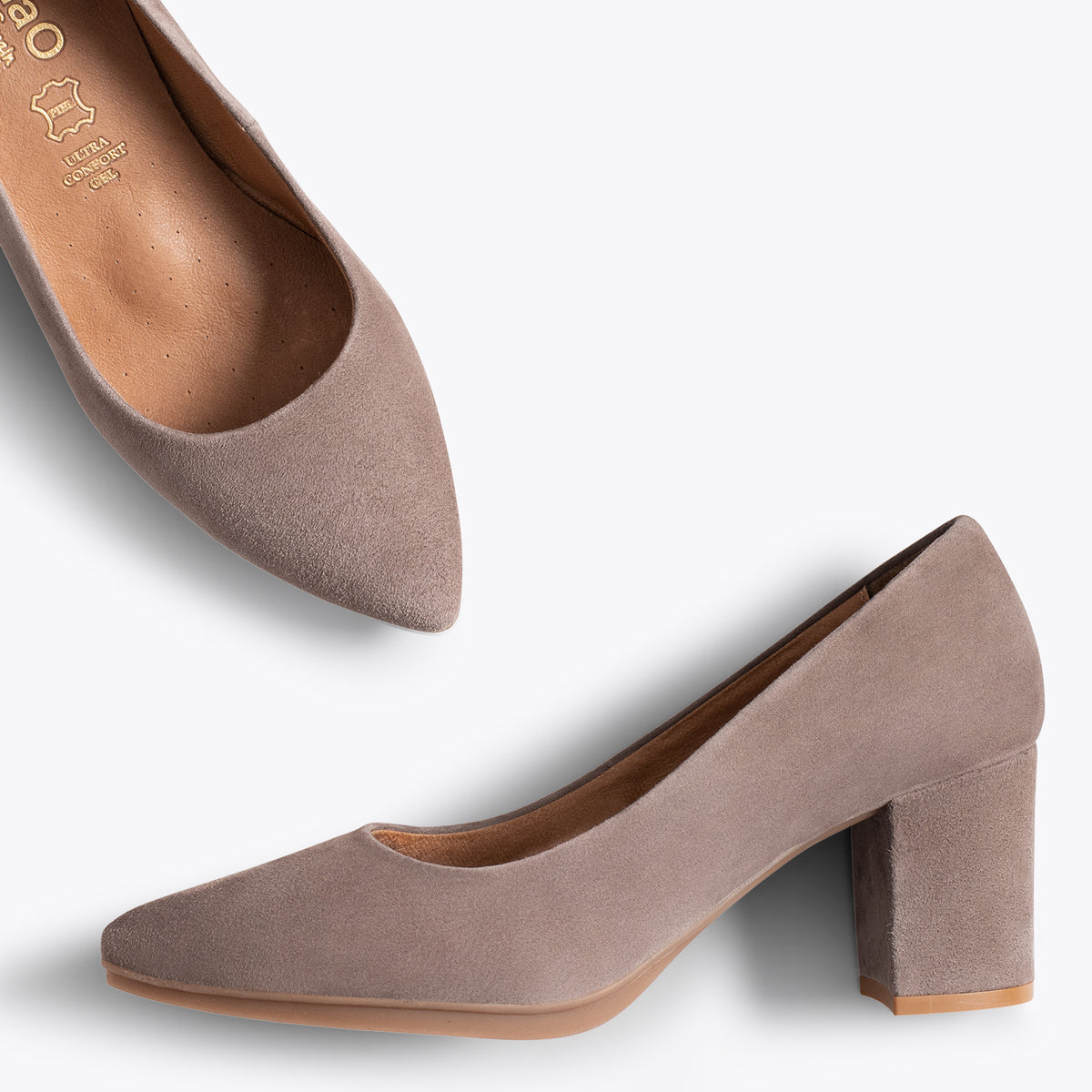 URBAN S - Zapatos de tacón medio de ante TAUPE