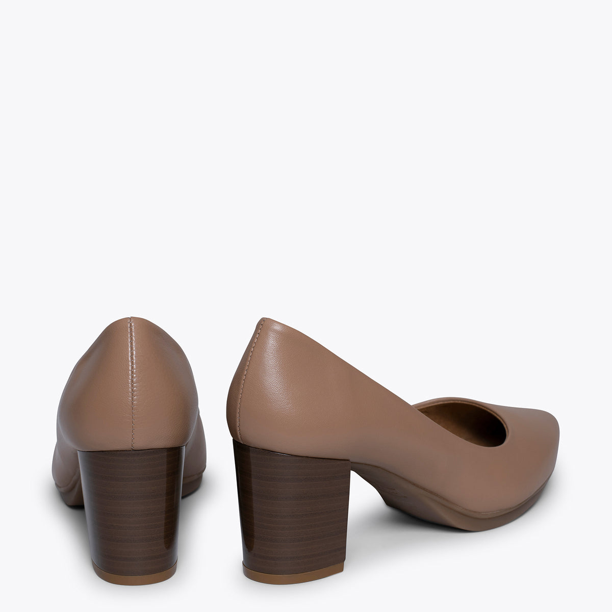 URBAN S SALON Zapatos TAUPE con tacón madera