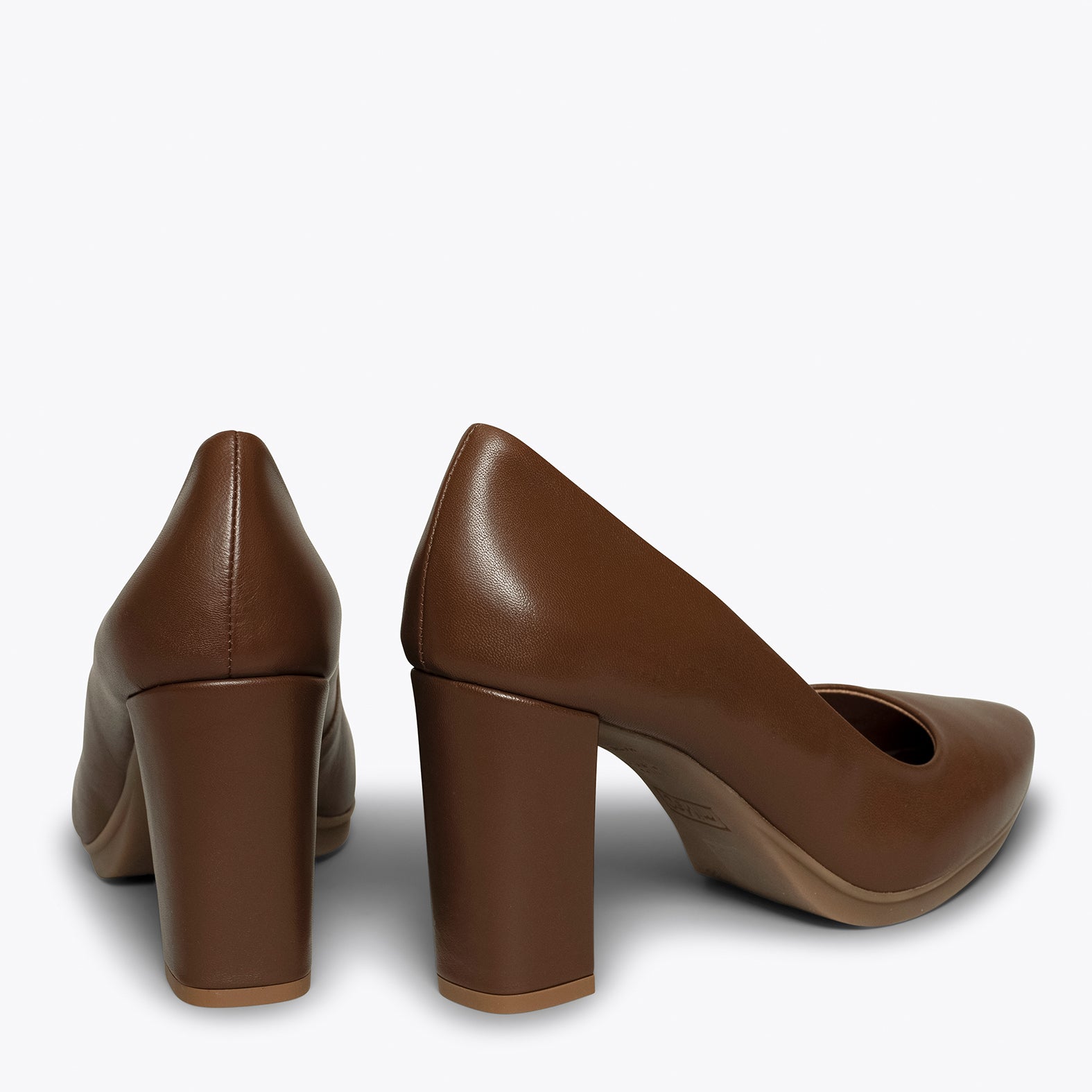 URBAN SALON - Zapatos MARRONES de piel y tacón alto