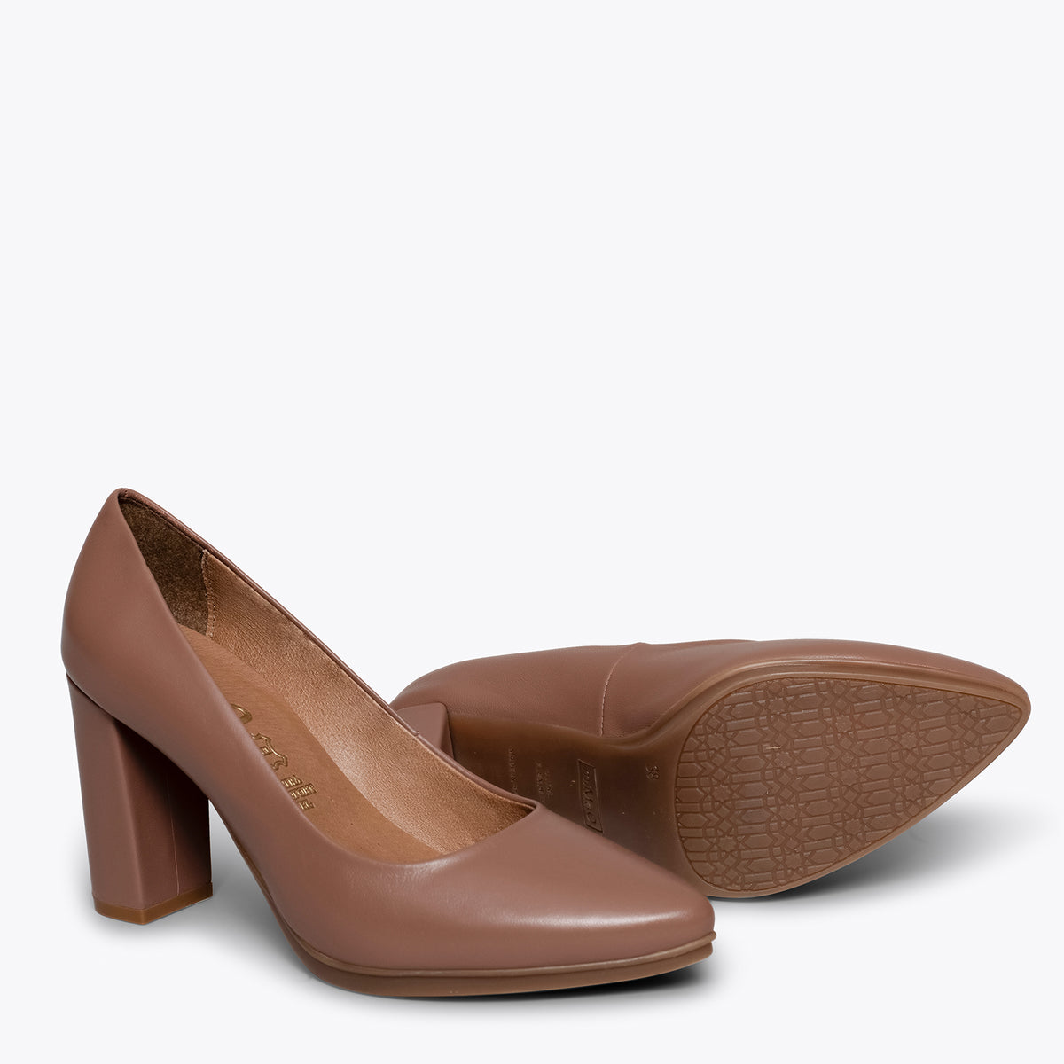 URBAN SALON - Zapatos MAQUILLAJE de piel y tacón alto - miMaO ®