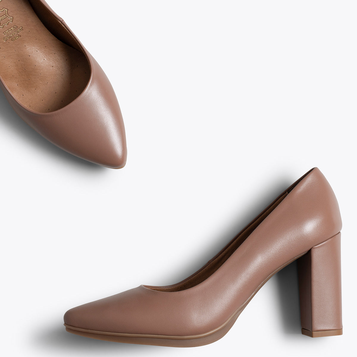 URBAN SALON - Zapatos MAQUILLAJE de piel y tacón alto - miMaO ®