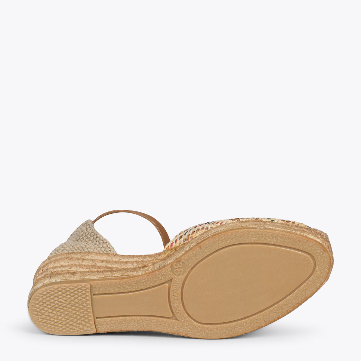 JAVEA – Cuñas de esparto y rafia BEIGE