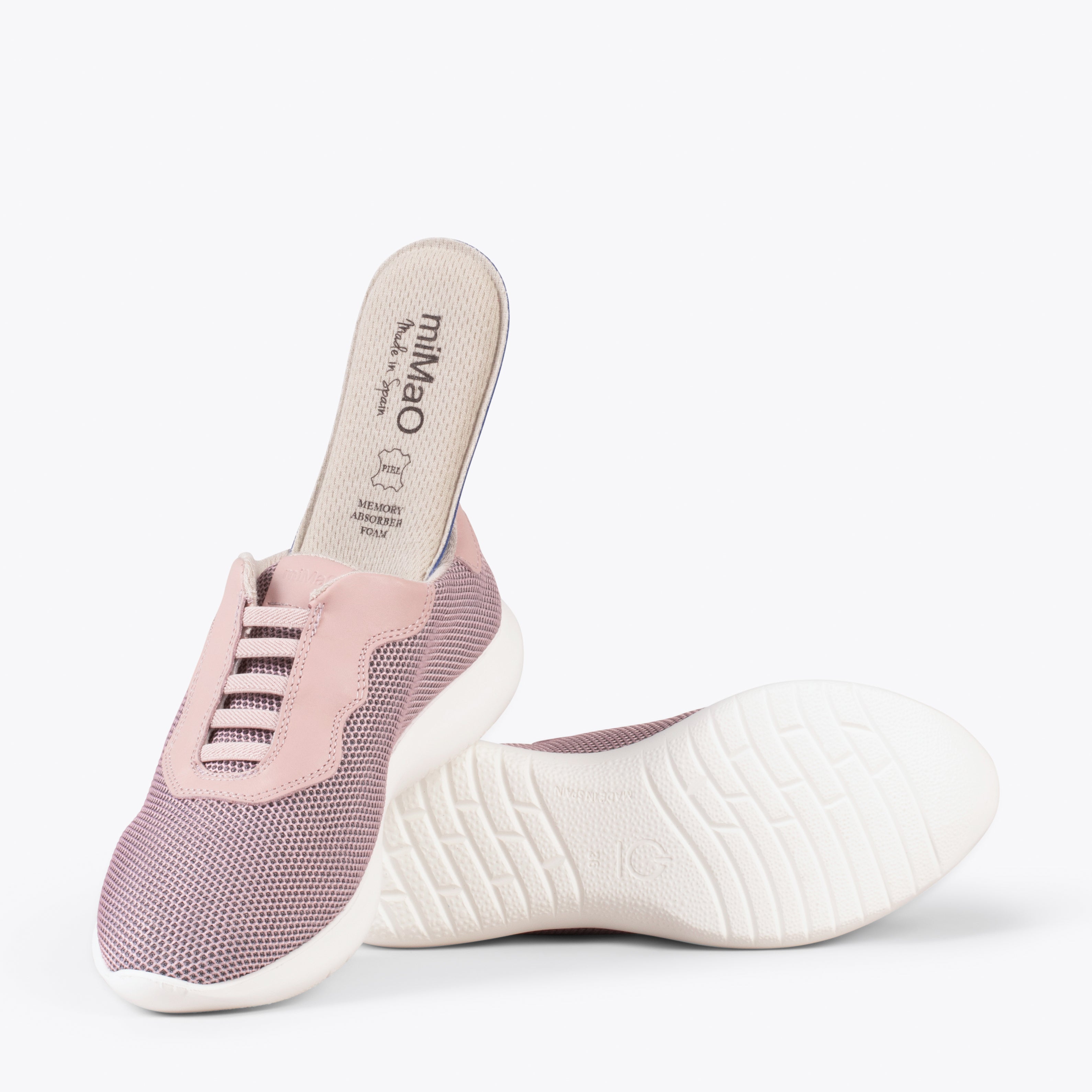 SPORT – PINK comfortable sock-free sneakers