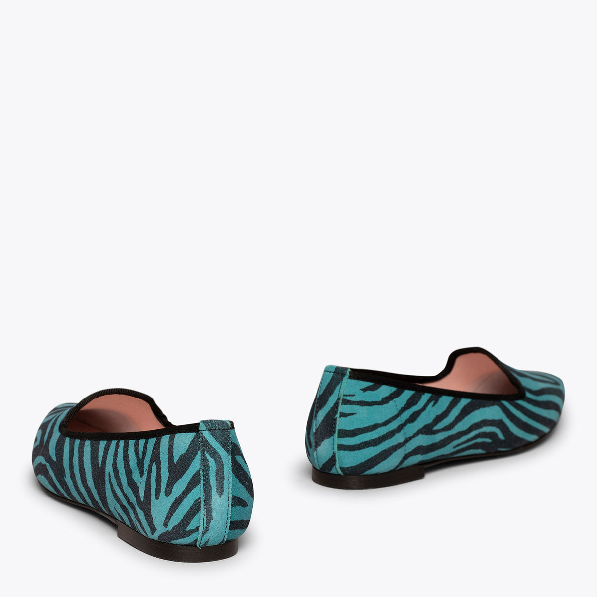 SLIPPER - Zapatos planos Animal Print TURQUESA