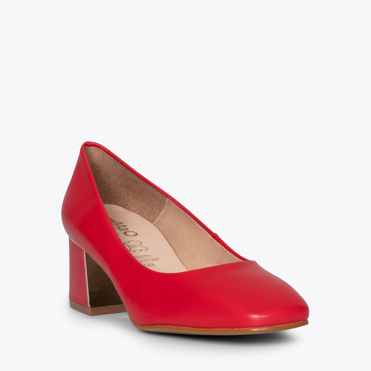 FEMME Zapatos de tacón con puntera cuadrada ROJOS