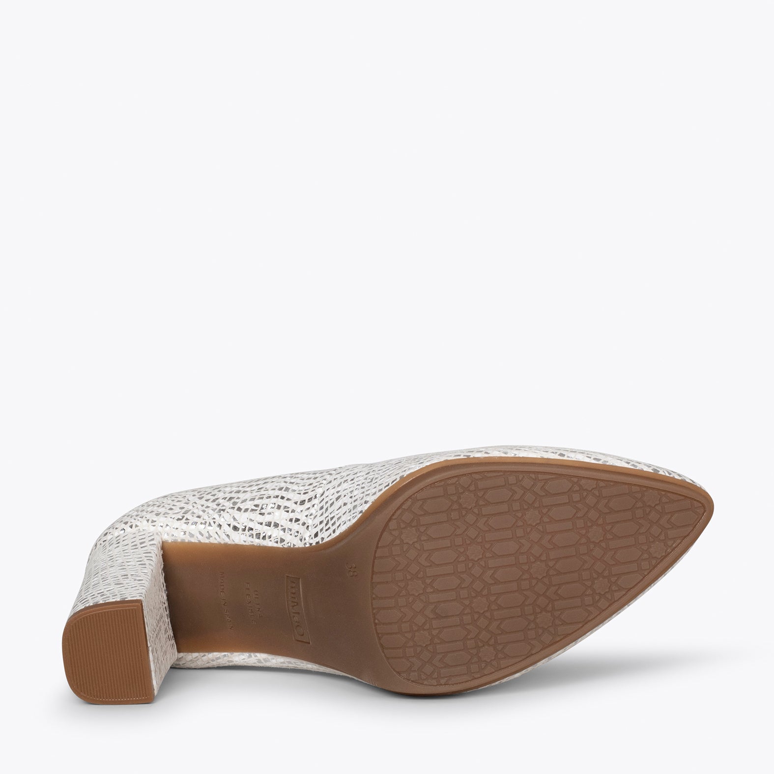 URBAN SPLASH - Zapatos de piel metalizada BLANCO