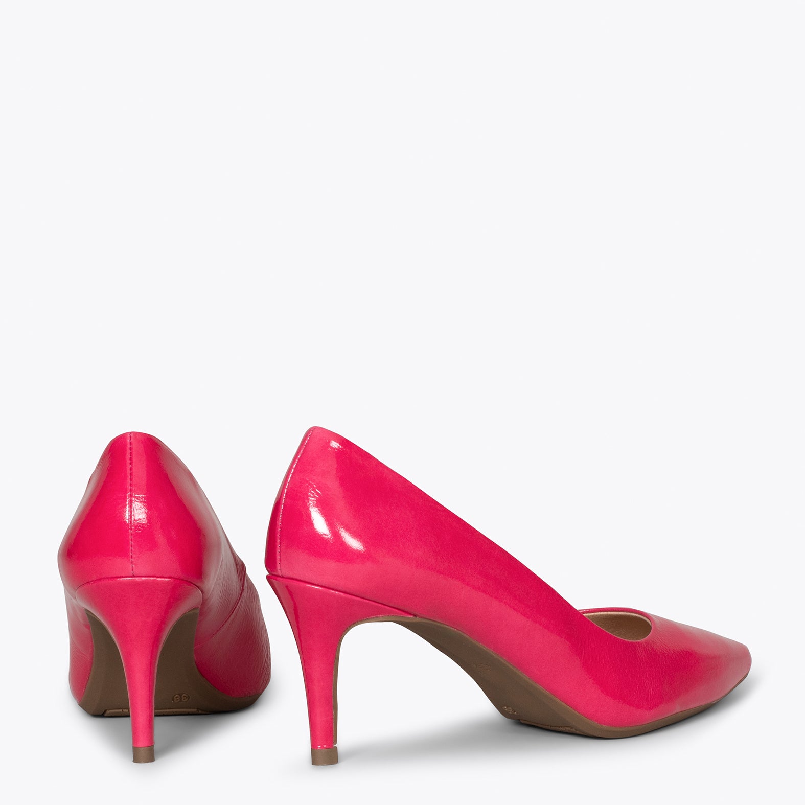 STILETTO - Zapatos de charol ROSA con tacón de aguja
