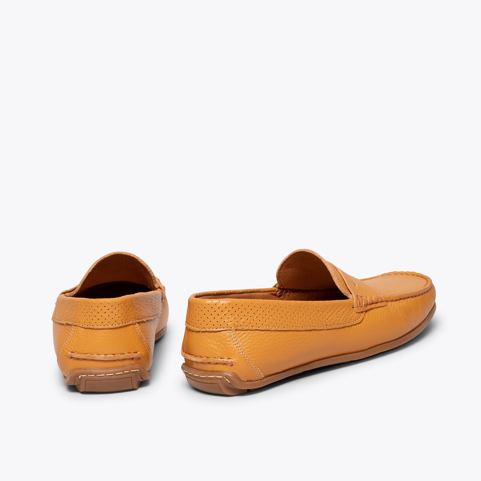 MOCCASIN – ORANGE nappa leather loafer for men