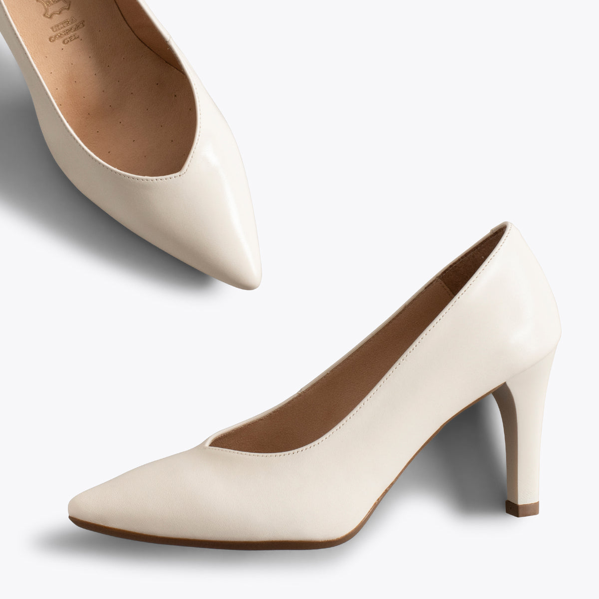 GLAM - Zapatos elegantes de tacón alto HUESO
