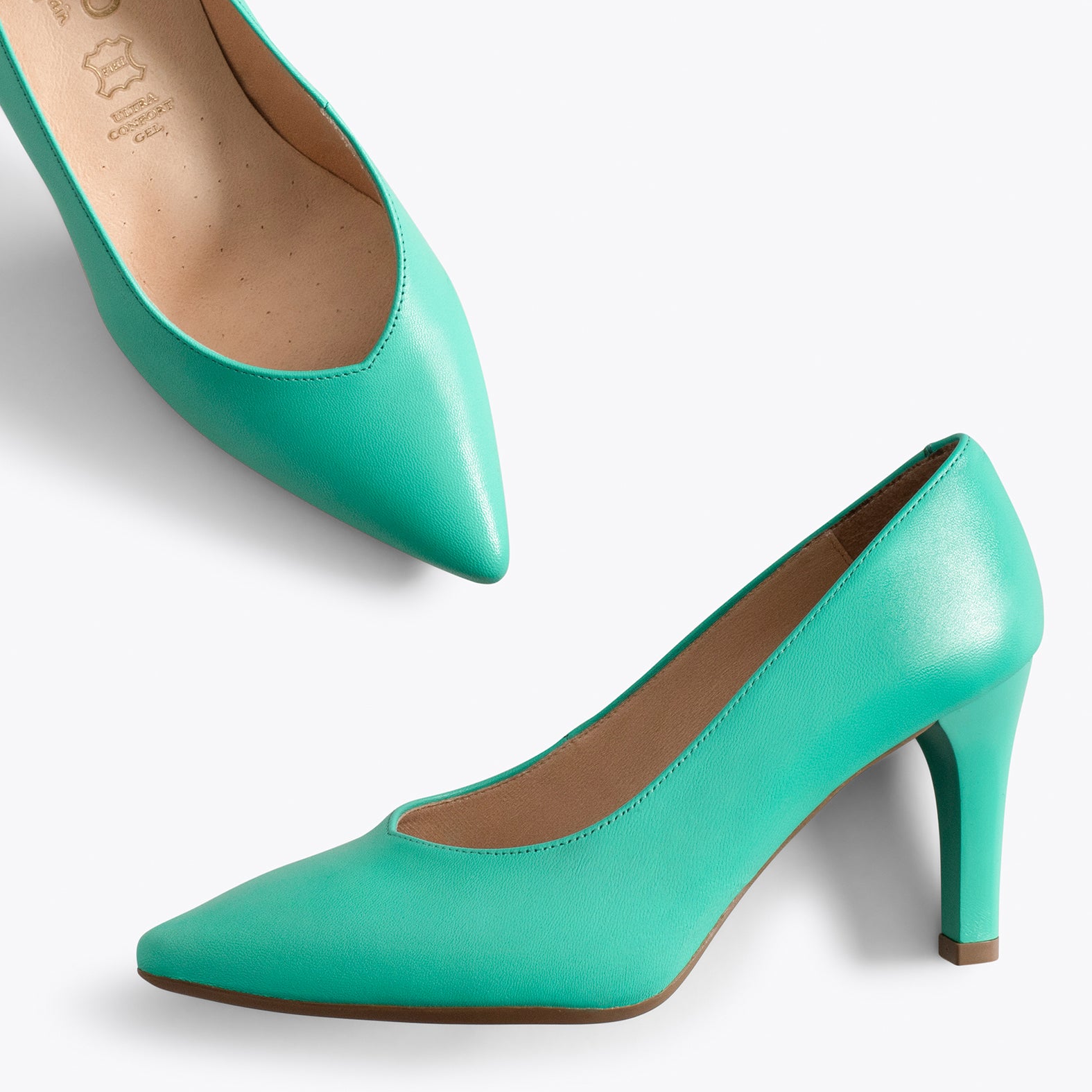 GLAM - Zapatos elegantes de tacón alto VERDE AGUA