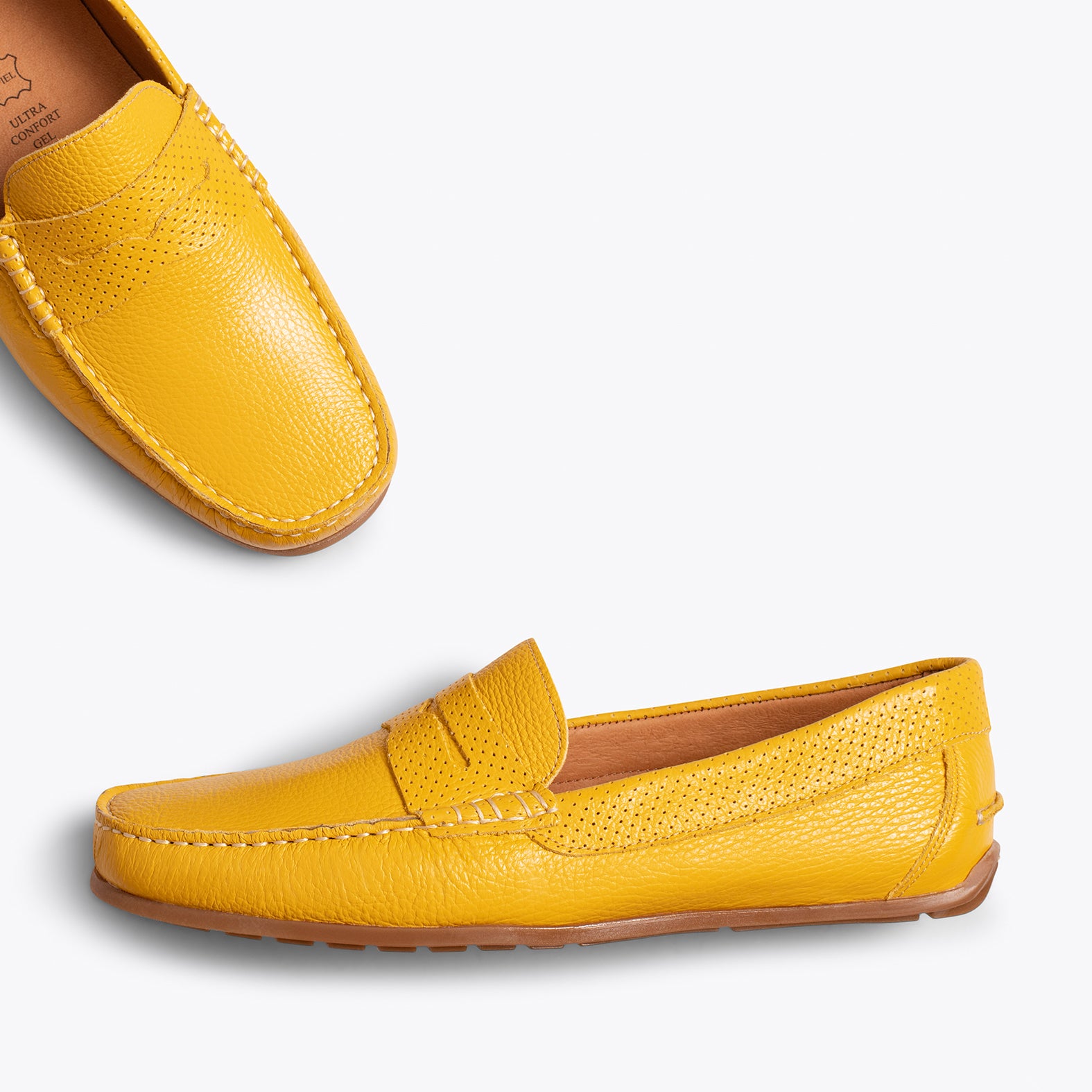 MOCCASIN – YELLOW nappa leather loafer for men