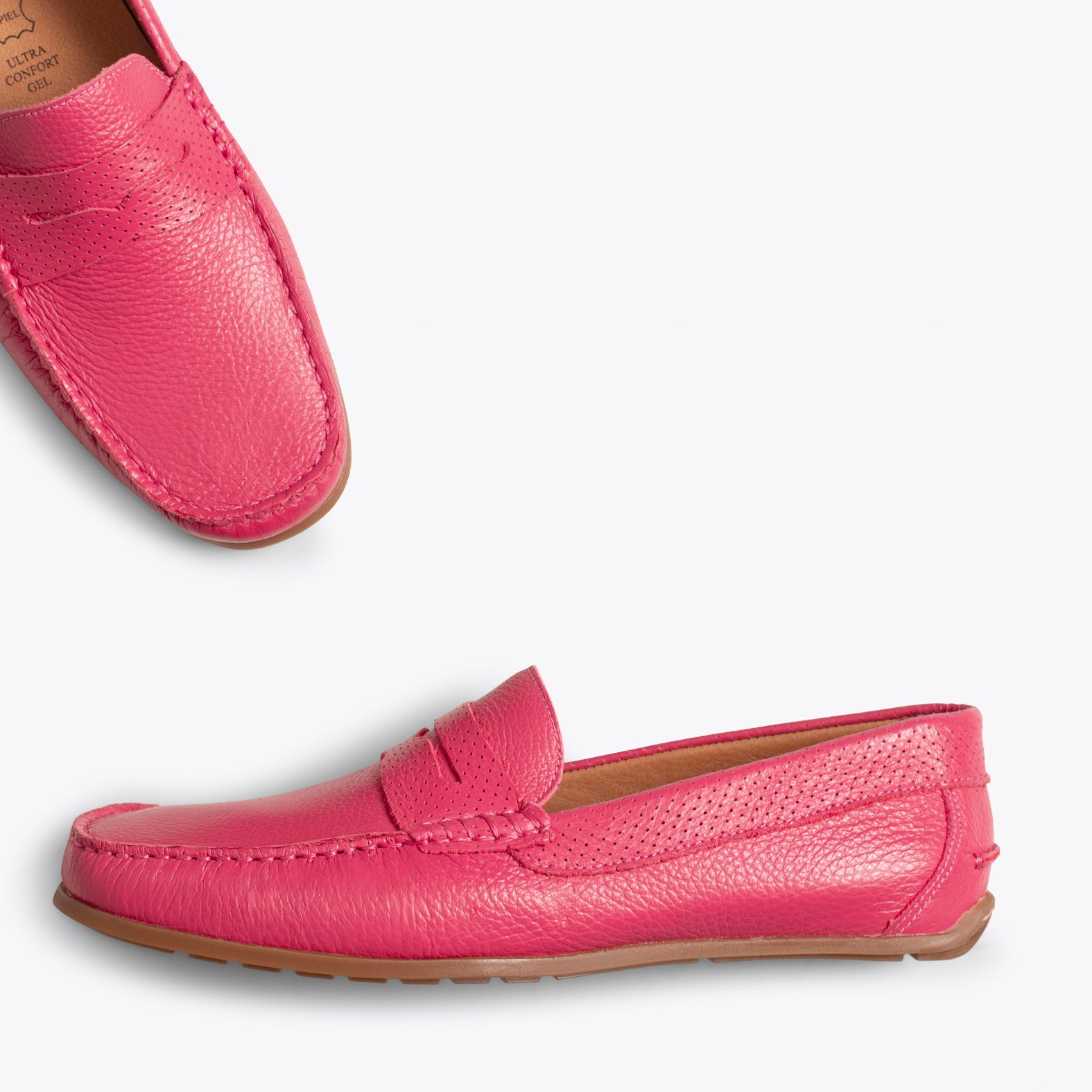 MOCCASIN – PINK nappa leather loafer for men