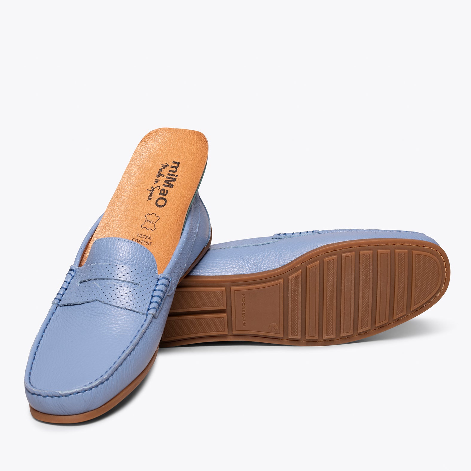 MOCCASIN – BLUE nappa leather loafer for men
