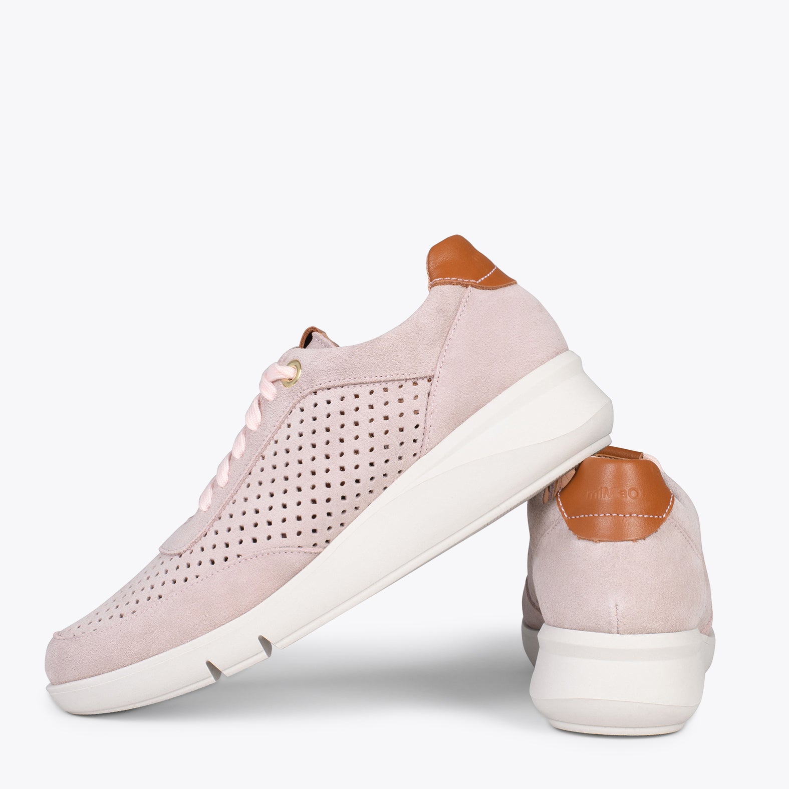 SPORT BLUCHER – NUDE sneakers with wedge