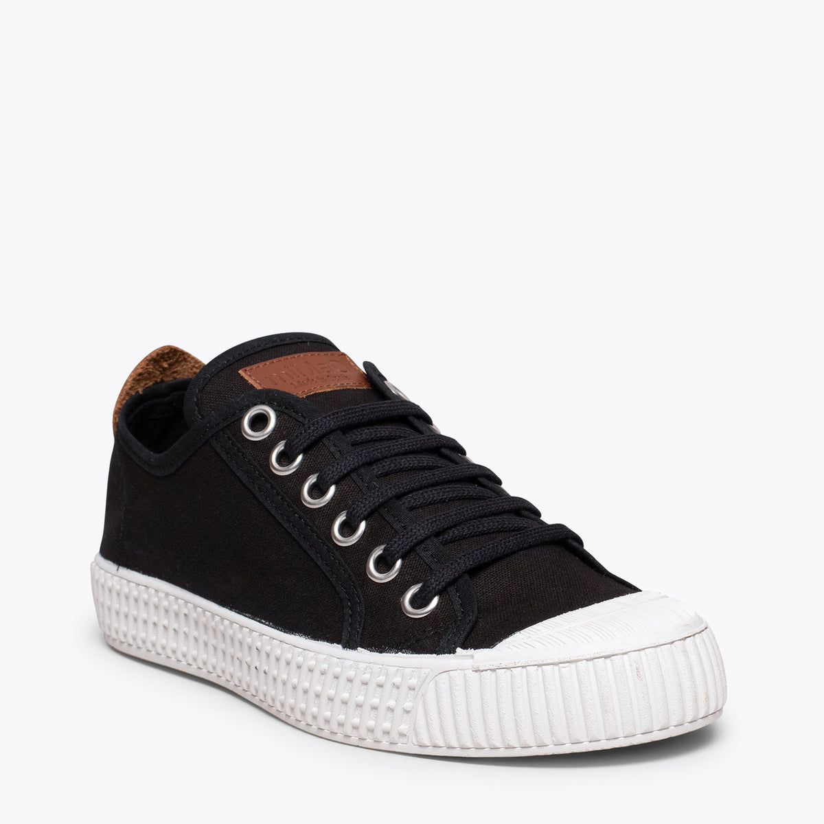 BAMBA – Zapatillas casuals de lona para mujer NEGRO