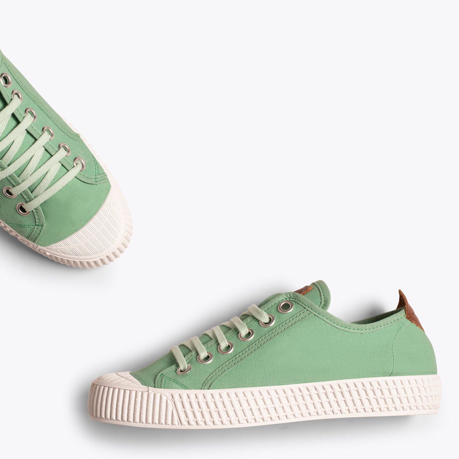 BAMBA Zapatillas de lona para mujer VERDE AGUA