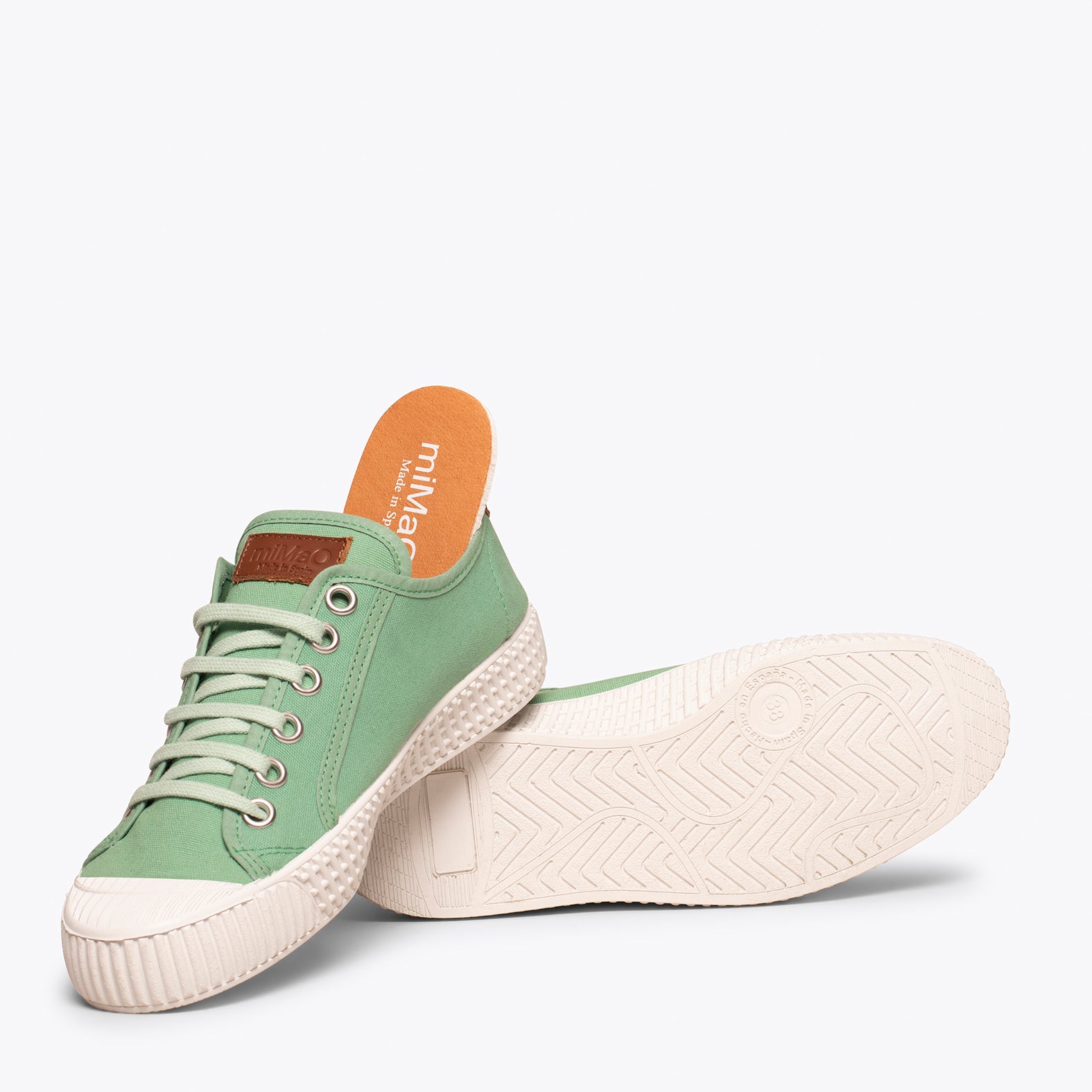 BAMBA Zapatillas de lona para mujer VERDE AGUA