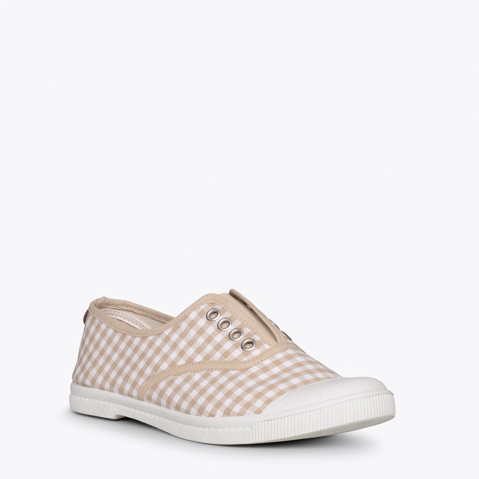WAY - Zapatillas sin cordones de lona vichy BEIGE