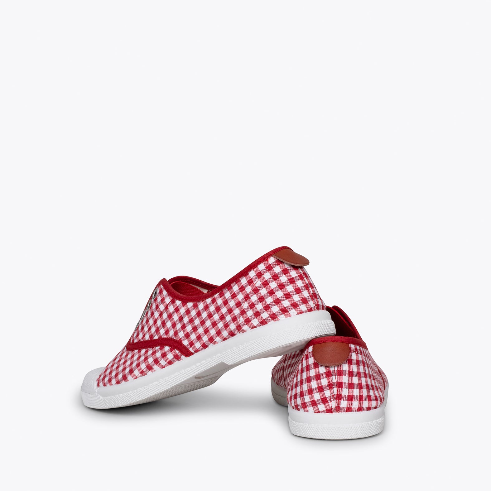 WAY - Zapatillas sin cordones de lona vichy ROJO