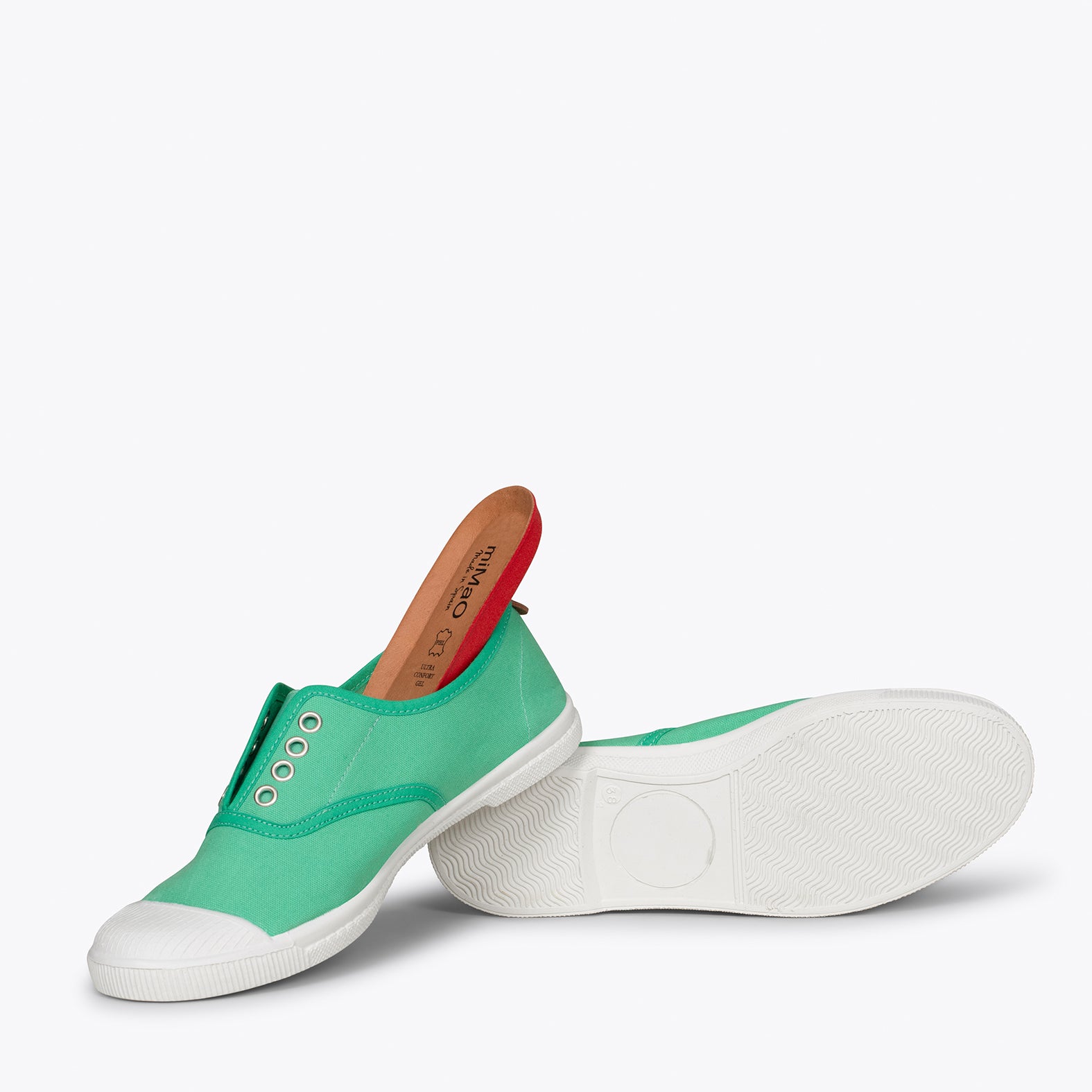 WAY - Zapatillas sin cordones de lona VERDE