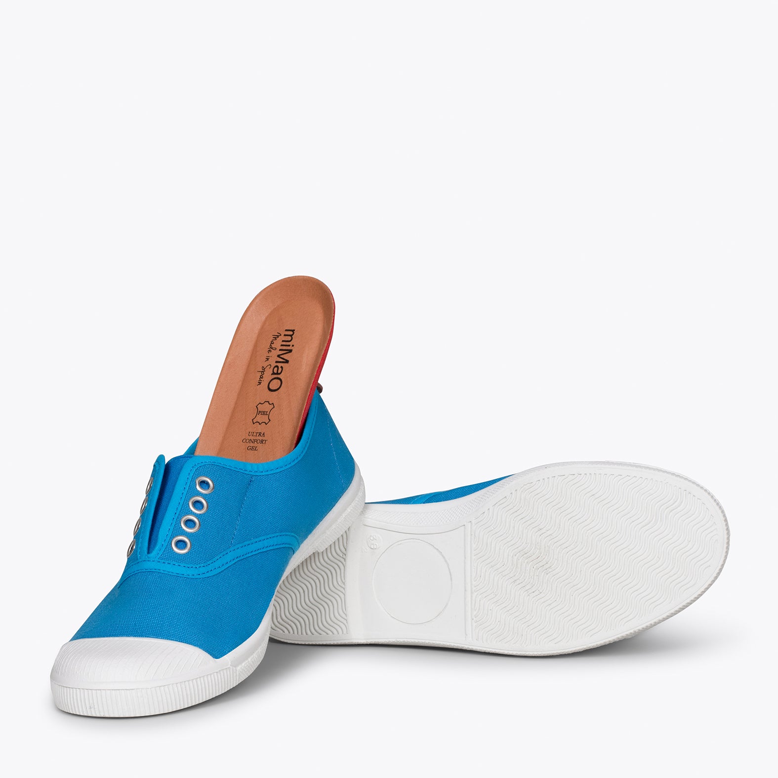 WAY - Zapatillas sin cordones de lona AZULES