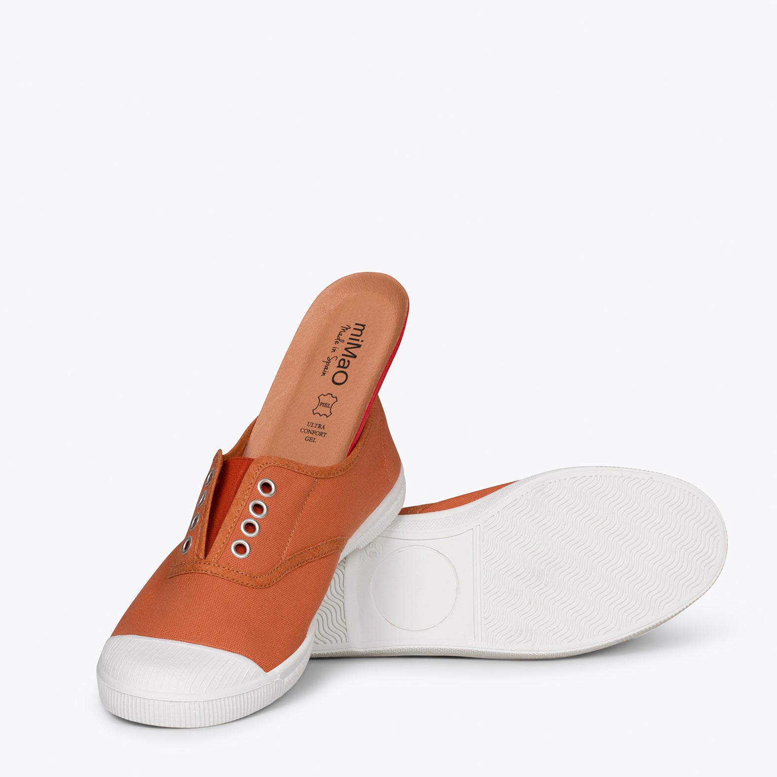 WAY - Zapatillas sin cordones de lona TEJA