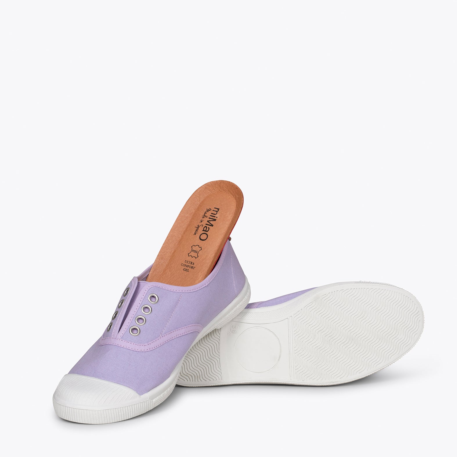 WAY - Zapatillas sin cordones de lona LILAS