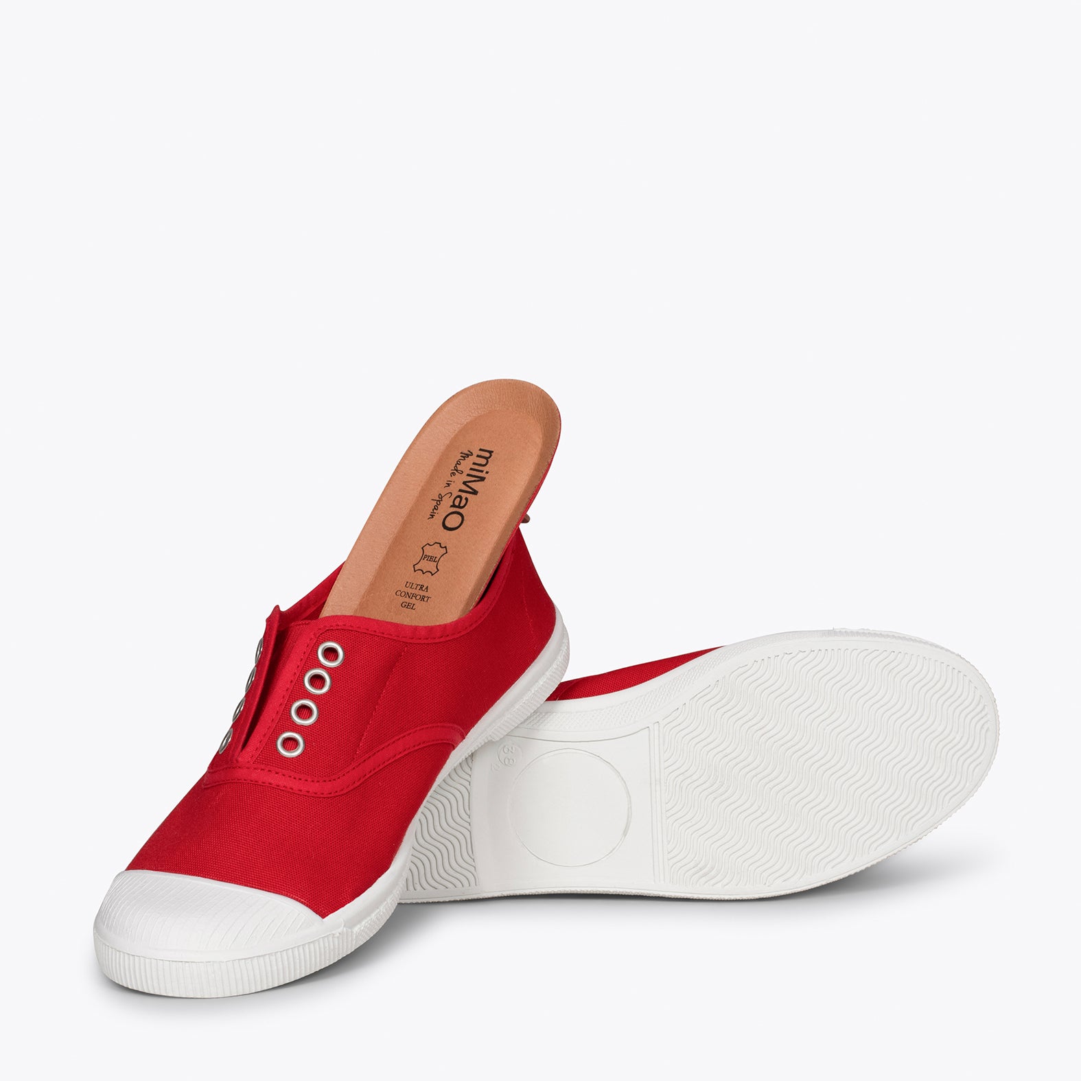 WAY - Zapatillas sin cordones de lona ROJO