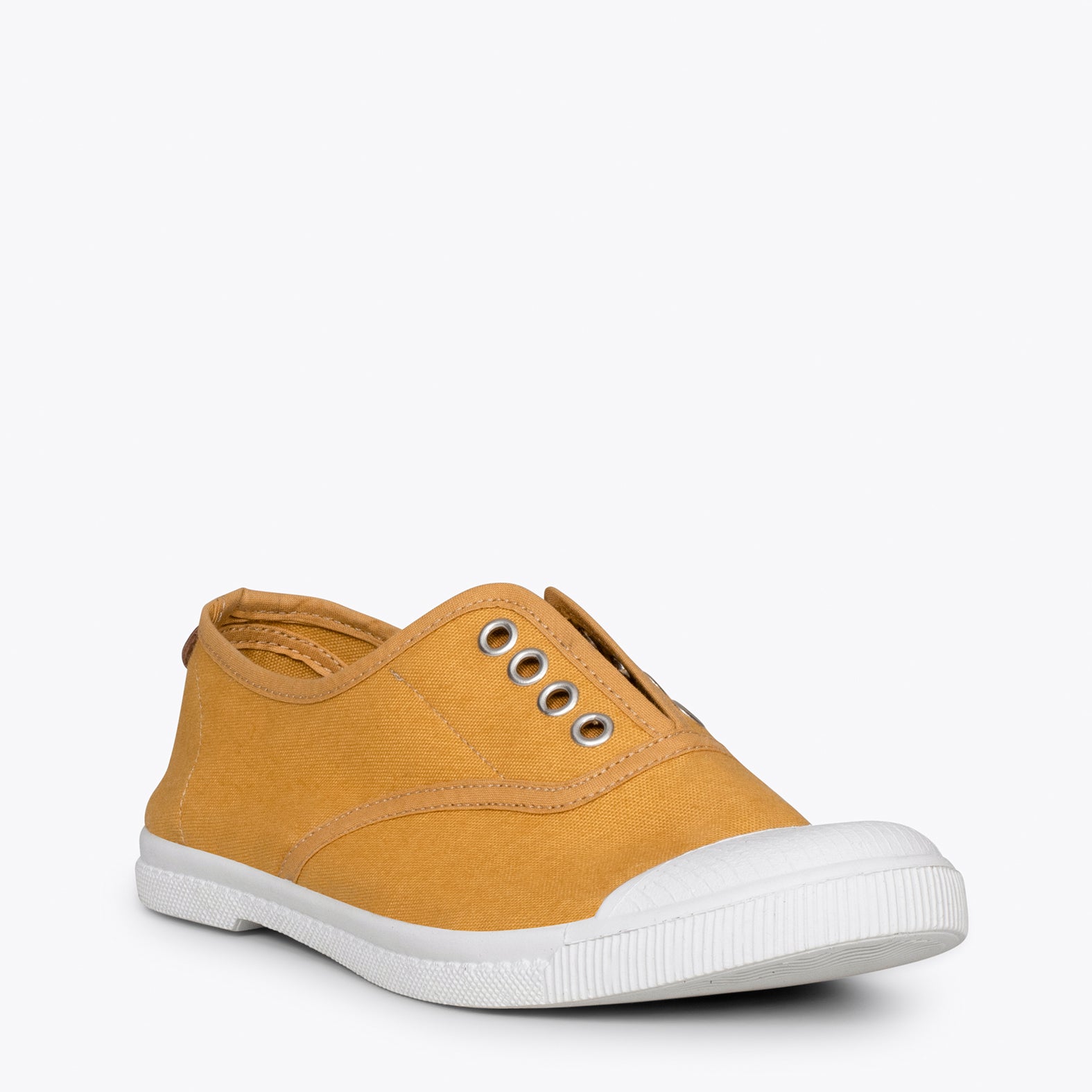 WAY - Zapatillas sin cordones de lona MOSTAZA